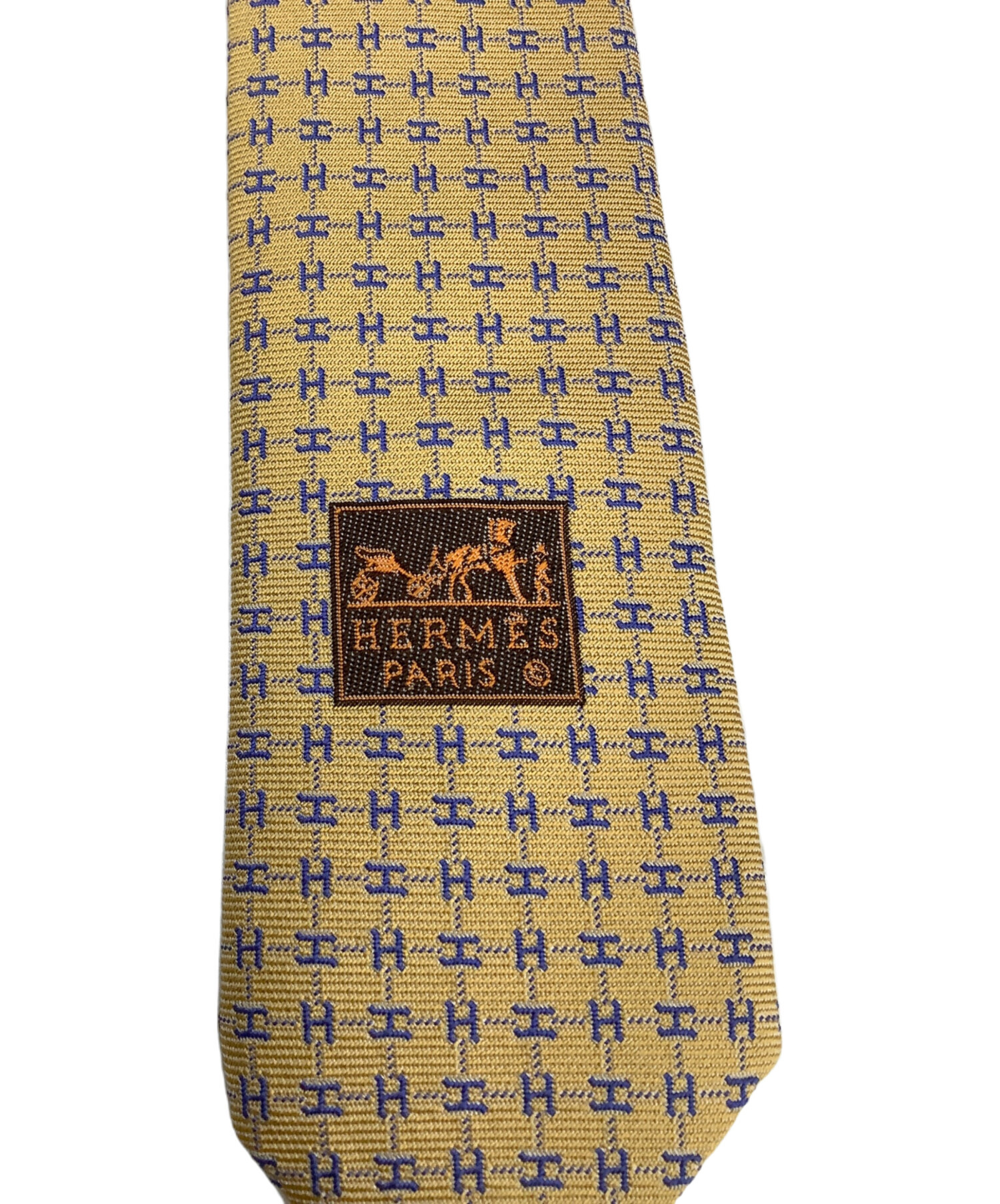 中古・古着通販】HERMES (エルメス) ネクタイ イエロー サイズ:不明