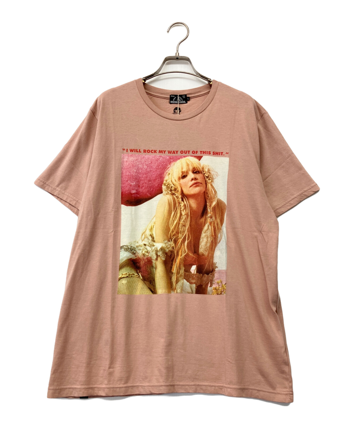 HYSTERIC GLAMOUR フォトプリント Tシャツ ピンク 中古・古着通販】Hysteric Glamour (ヒステリックグラマー) Courtney
