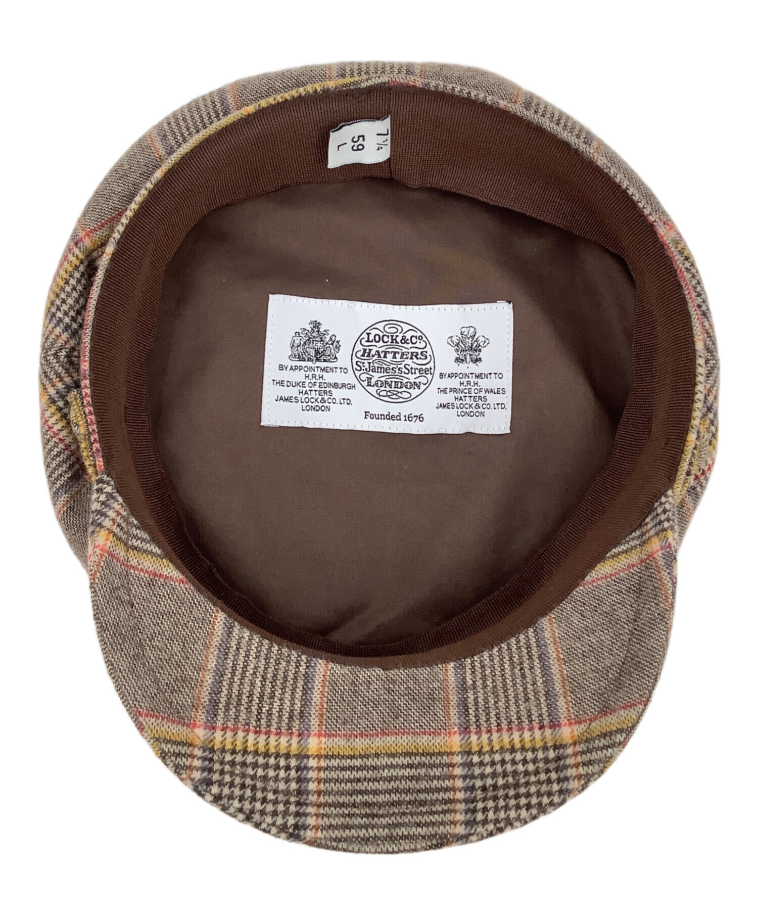 Lock ＆ Co．Hattersキャスケット　グレンチェック柄　60cm 中古・古着通販】lock&Co.Hatters (ロックオンハッターズ