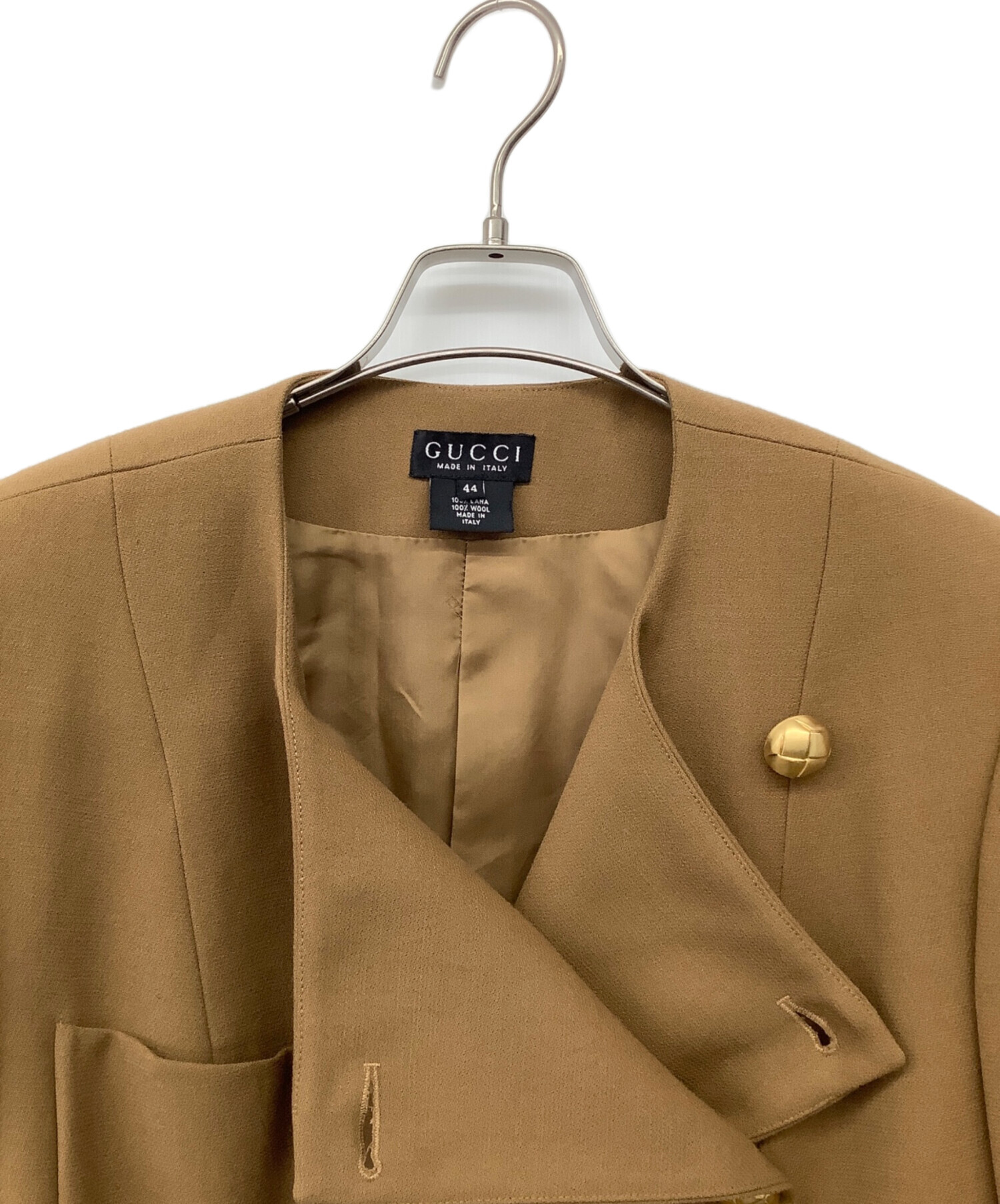 中古・古着通販】GUCCI (グッチ) @ Πスーツジャケット ブラウン サイズ