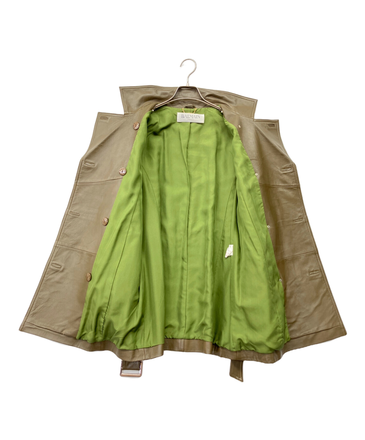 中古・古着通販】BALMAIN (バルマン) 90's ラムレザーダブルコート