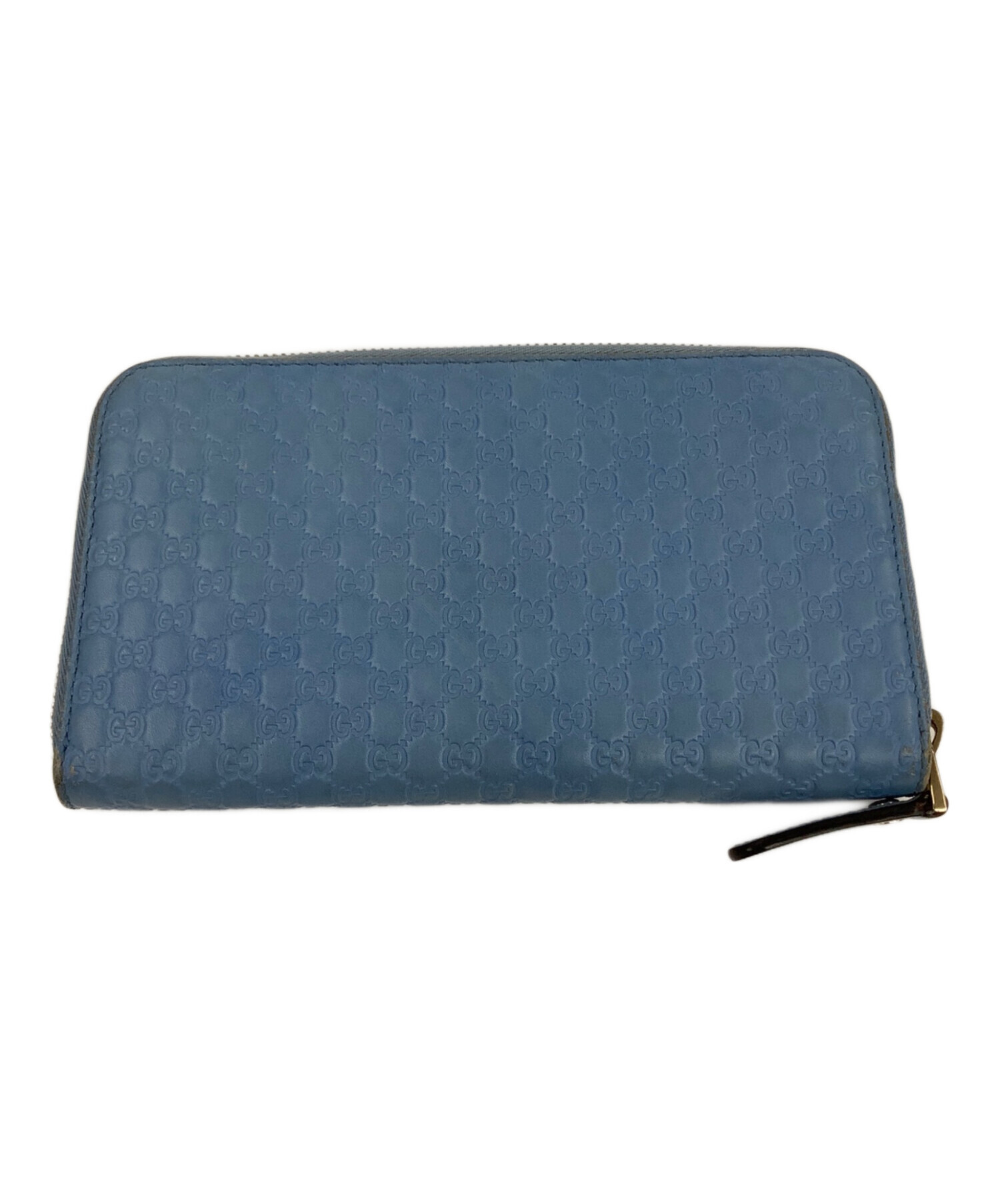 グッチ【鑑定済み】長財布｜インターロッキング｜レザー｜ブルー｜ラウンドファスナー 中古・古着通販】GUCCI (グッチ) ラウンドファスナー長財布 ライト