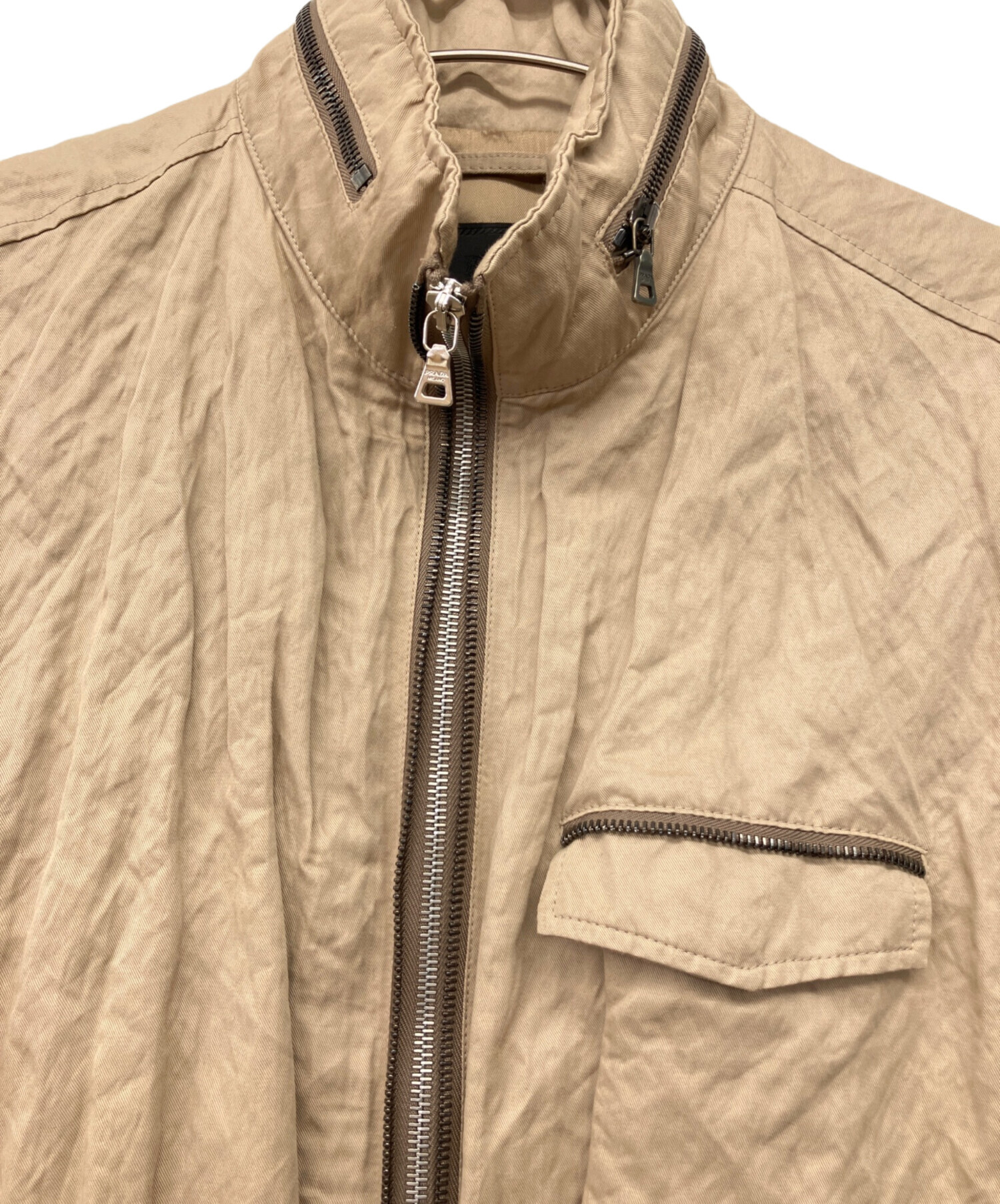 中古・古着通販】PRADA (プラダ) 00's シワ加工スタンドカラーコットン