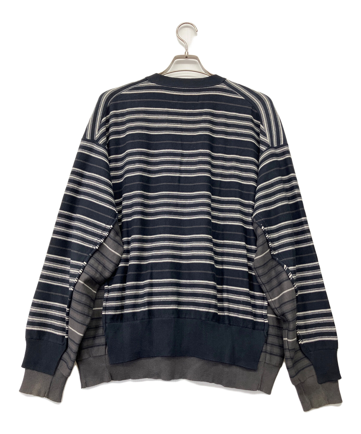 中古・古着通販】YOKE (ヨーク) BORDER CONNECTING CARDIGAN ネイビー