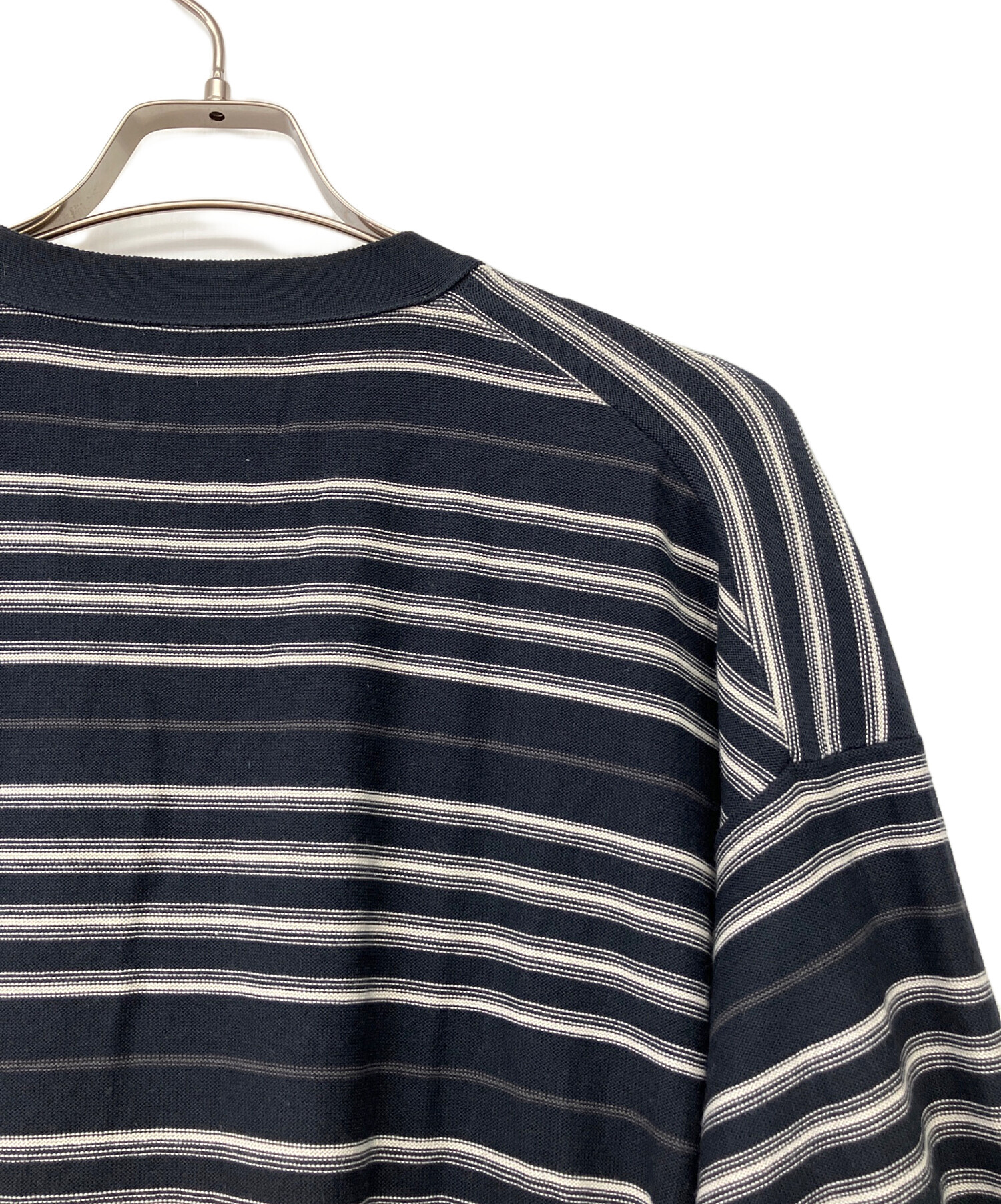 中古・古着通販】YOKE (ヨーク) BORDER CONNECTING CARDIGAN ネイビー