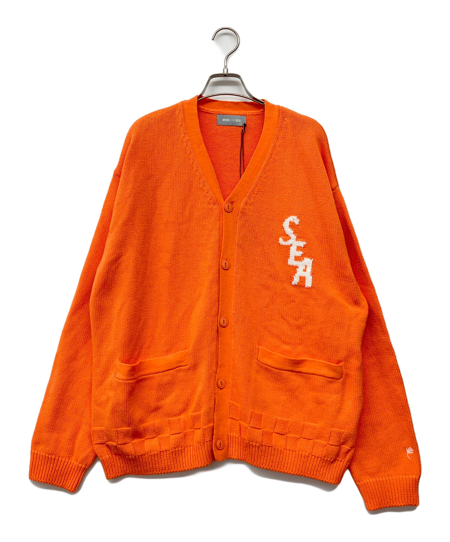 【美品】LEONARD カーディガン オレンジ　7部袖　　M 中古・古着通販】WIND AND SEA (ウィンダンシー) LIGHT KNIT CARDIGAN