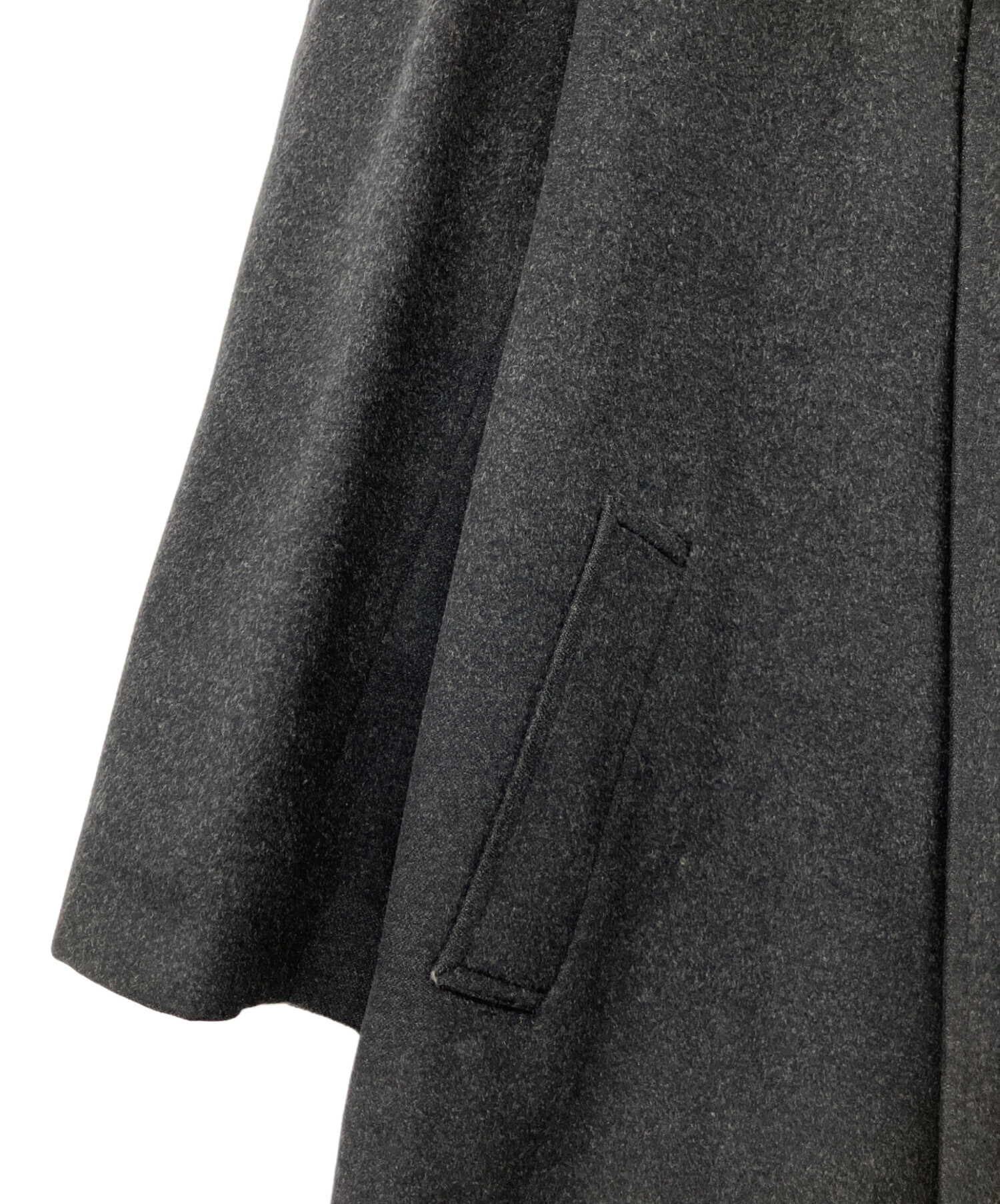 古着ブルックスブラザーズ カシミヤ混 ロングコート ウール ブラック黒色XL 中古・古着通販】BROOKS BROTHERS (ブルックスブラザーズ) カシミヤ混