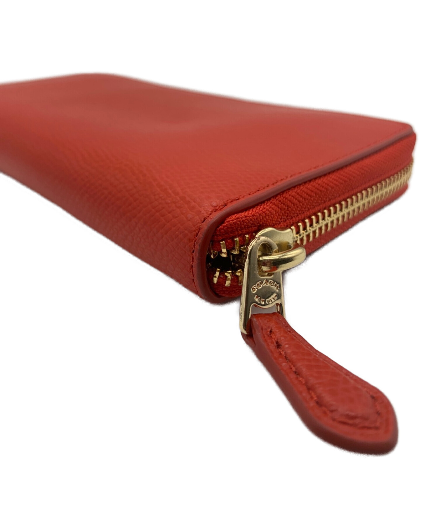 中古・古着通販】COACH (コーチ) ラウンドファスナー長財布 レッド