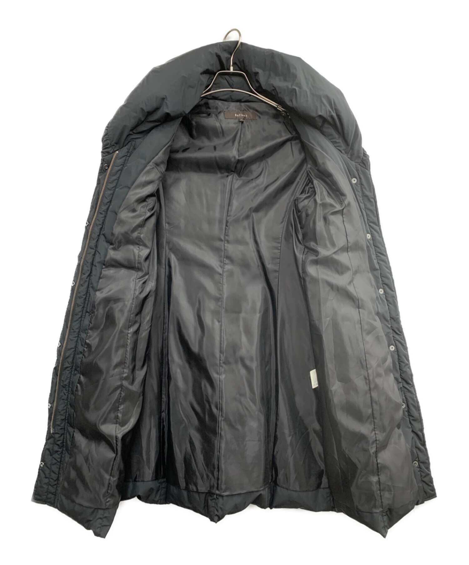 リフレクト ダウンコート 黒 9 中古・古着通販】ReFLEcT (リフレクト) ダウンコート ブラック サイズ