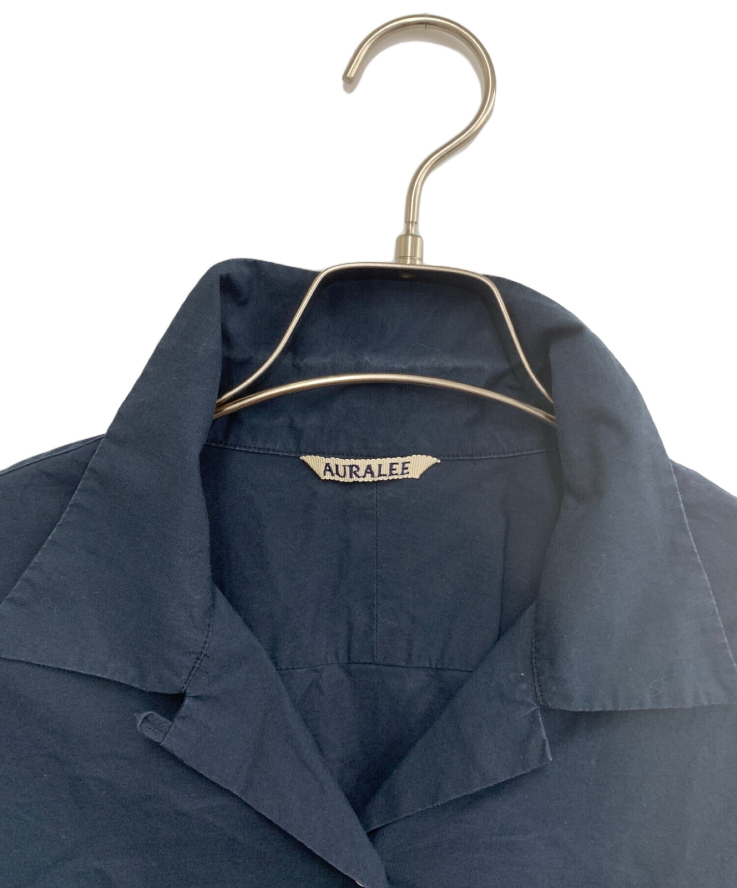 中古・古着通販】AURALEE (オーラリー) 7分袖シャツ ネイビー サイズ:1