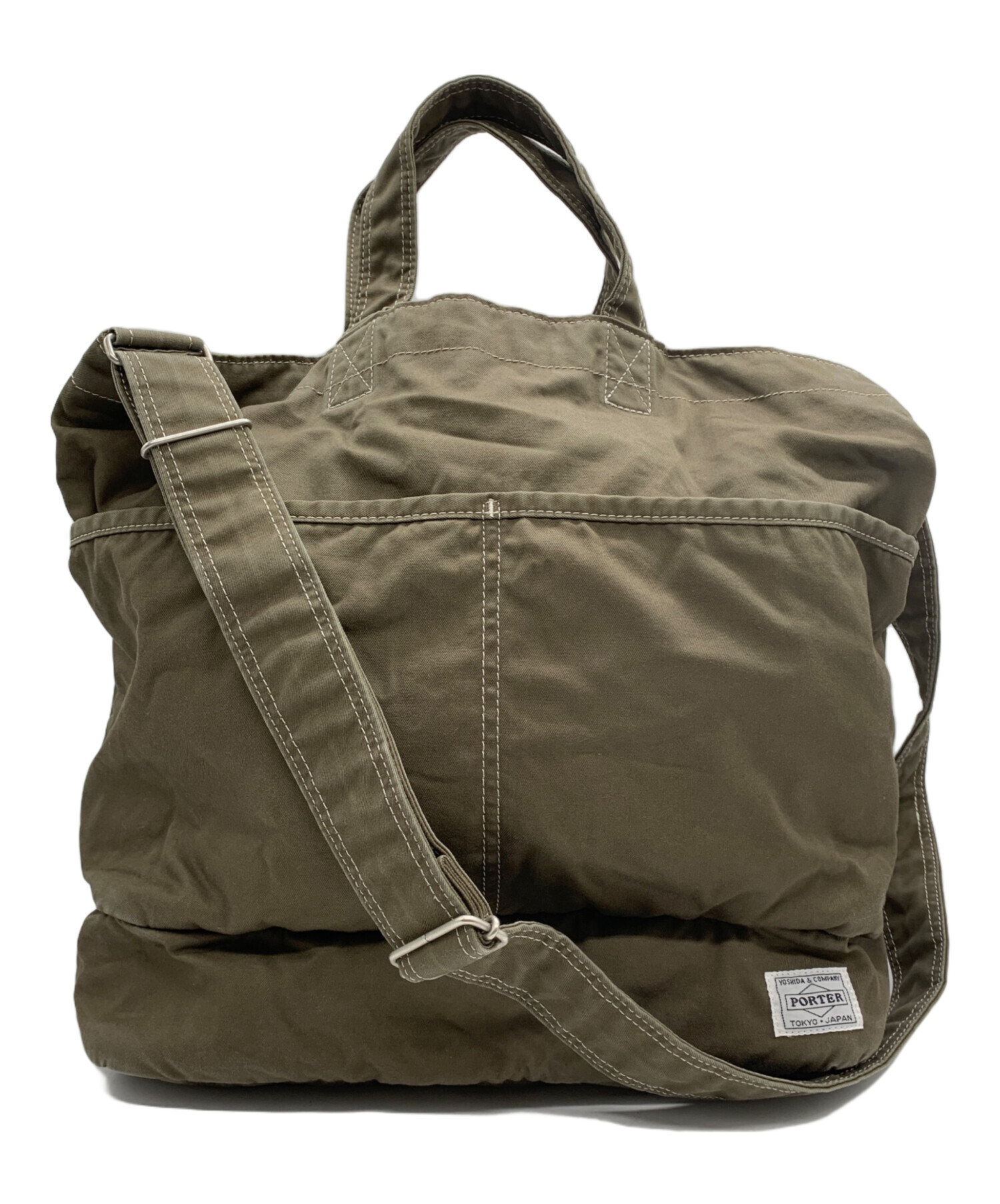 中古・古着通販】PORTER (ポーター) 2WAYショルダーバッグ カーキ 