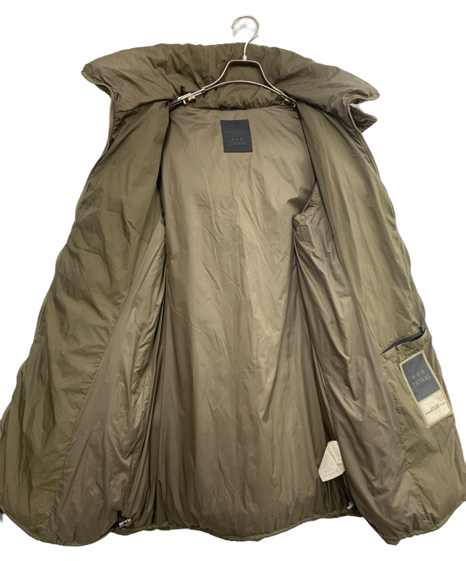 【良品】TATRAS ピーコート　裏地ダウン　ATELIER カーキ　サイズ1 中古・古着通販】TATRAS (タトラス) ダウンコート カーキ サイズ:170