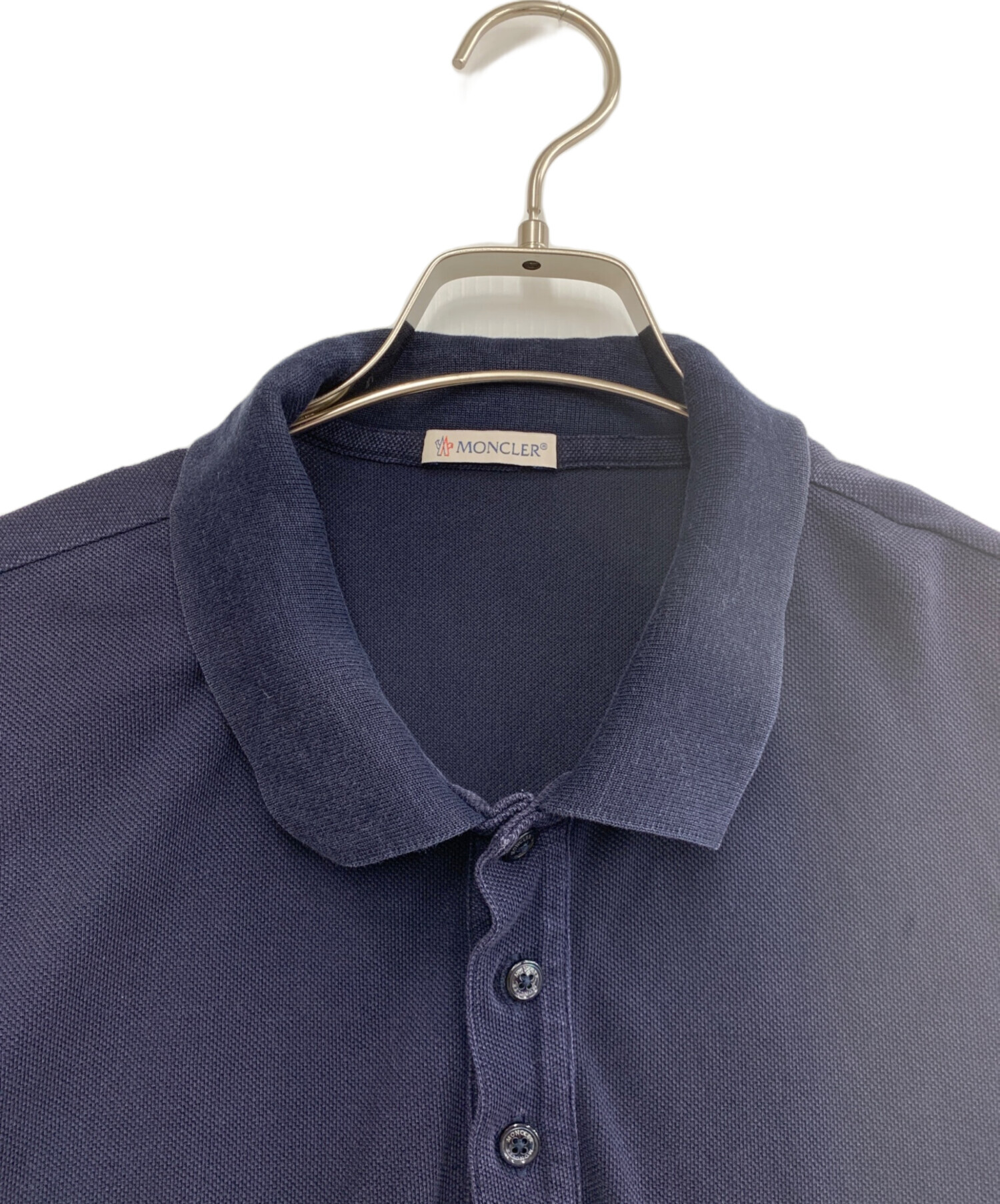 中古・古着通販】MONCLER (モンクレール) ポロシャツ ネイビー サイズ