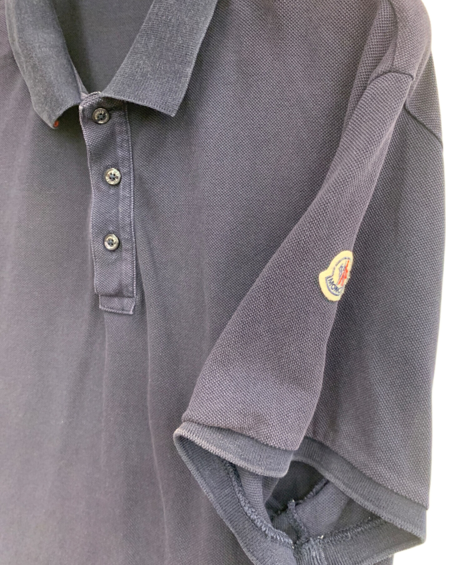 中古・古着通販】MONCLER (モンクレール) ポロシャツ ネイビー サイズ 