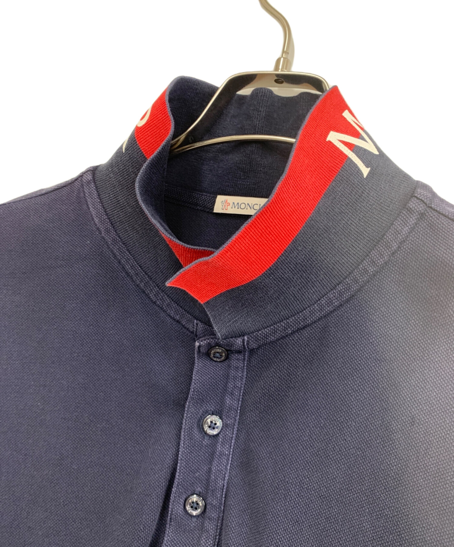 中古・古着通販】MONCLER (モンクレール) ポロシャツ ネイビー サイズ