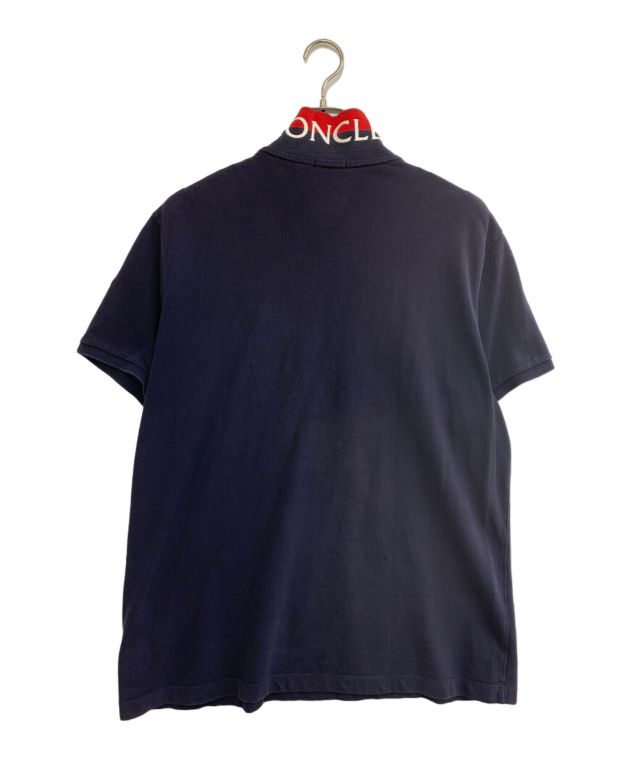 MONCLER モンクレール C-SCOM ポロシャツ 半袖 XXL ブラック MONCLER (モンクレール) 胸ロゴ刺繍 ライン 半袖 ポロシャツ メンズ