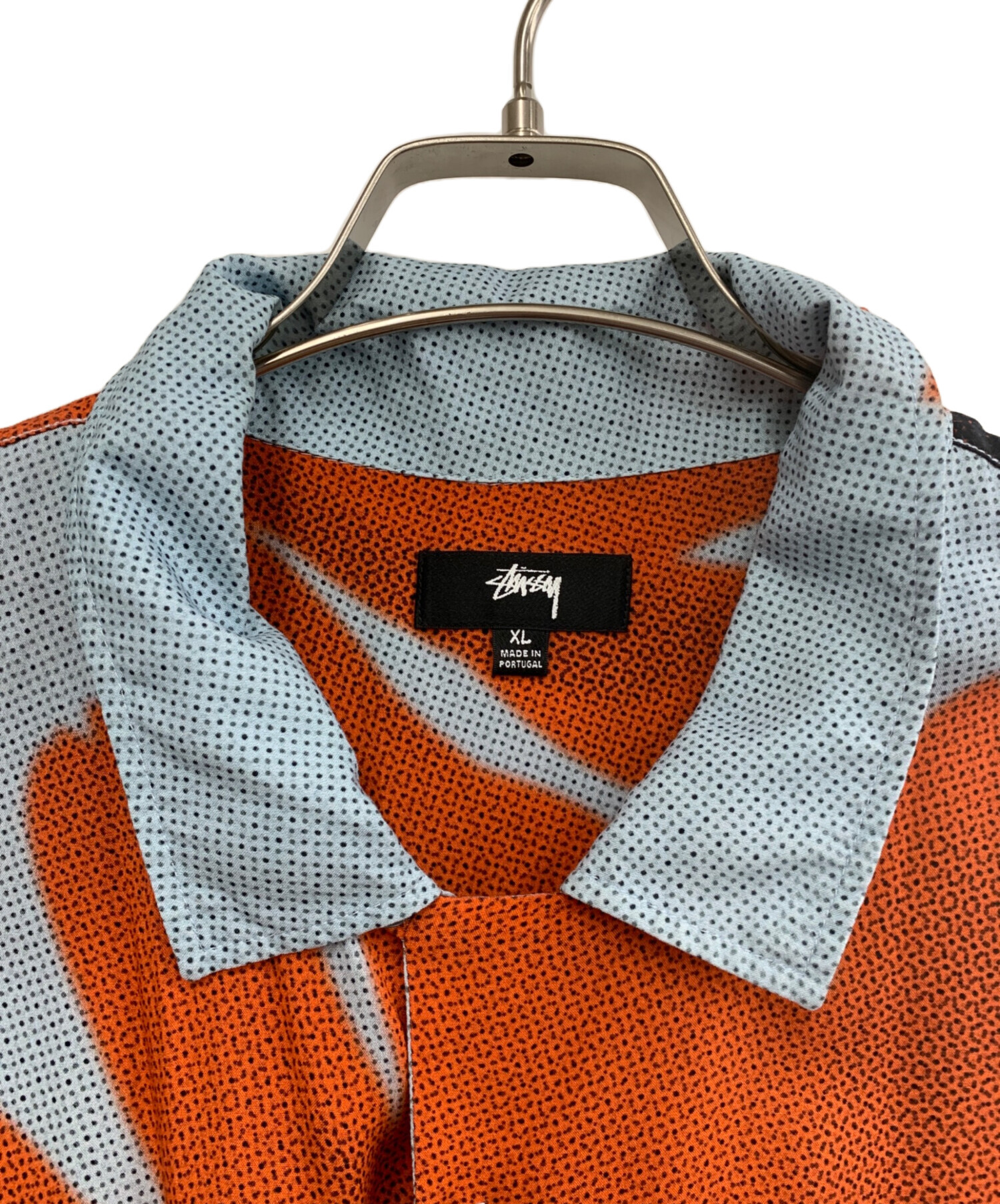 中古・古着通販】stussy (ステューシー) アロハシャツ ブルー×オレンジ