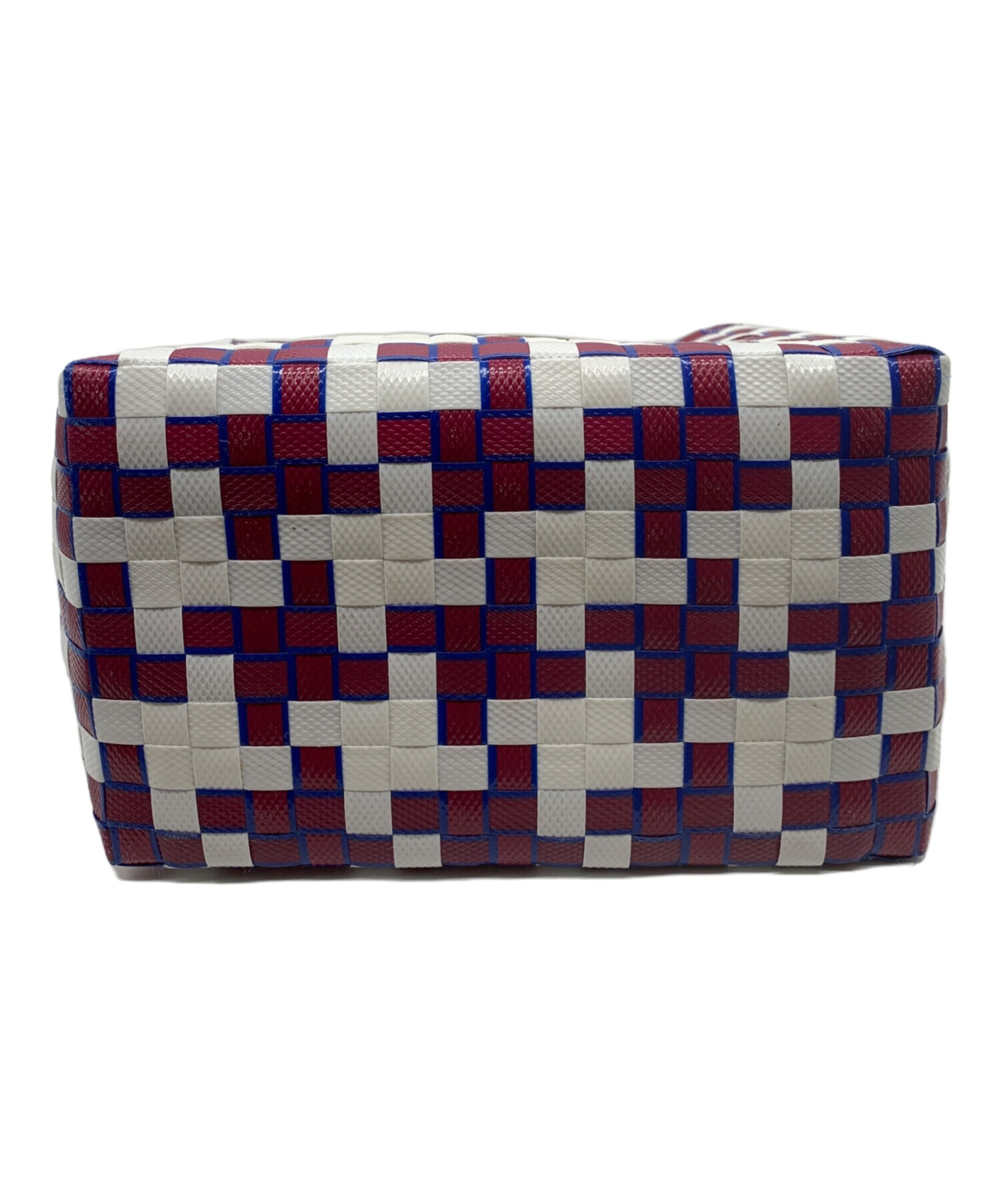 中古・古着通販】MARNI (マルニ) カゴバッグ レッド×ホワイト 