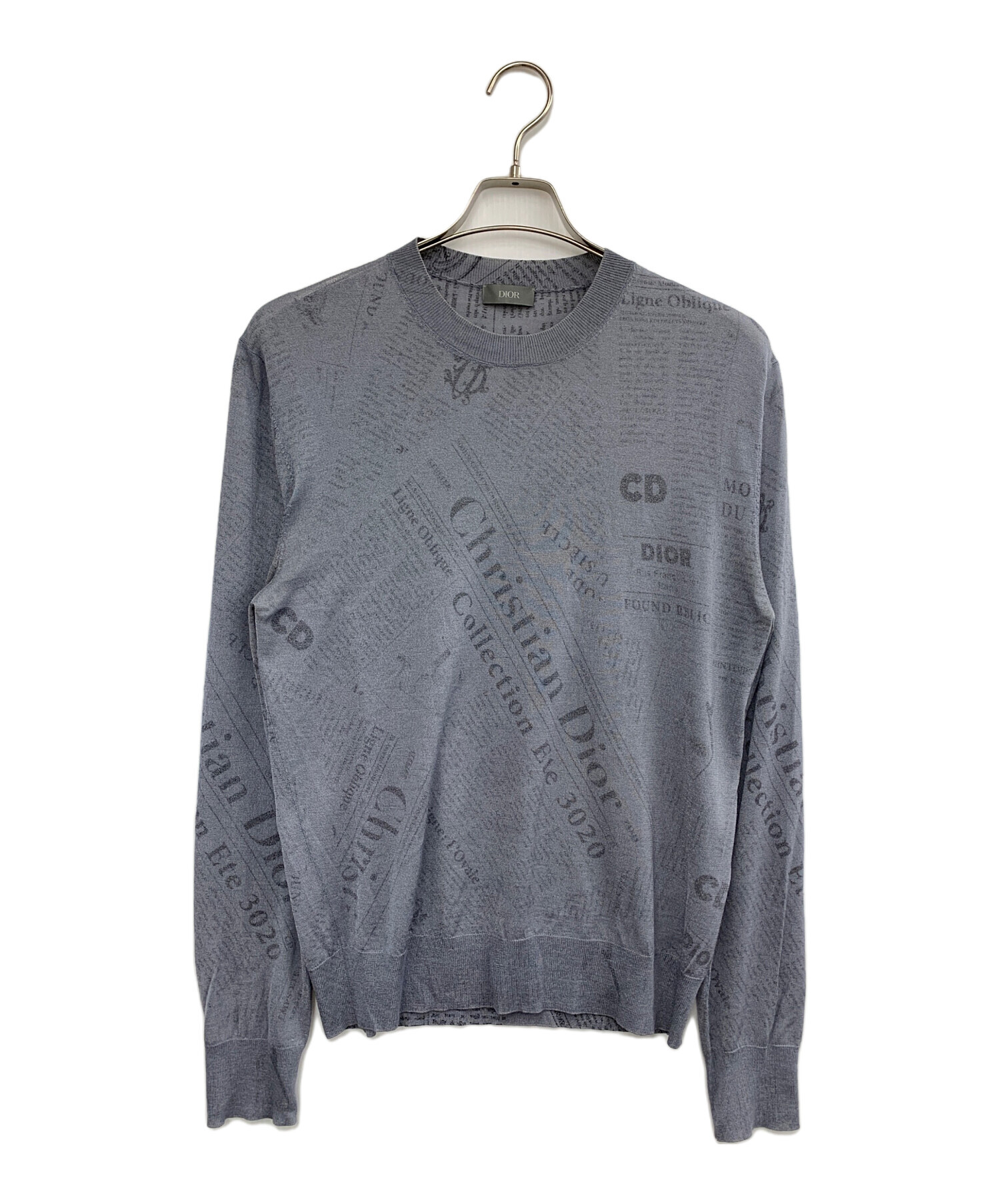 中古・古着通販】Dior (ディオール) ニット グレー サイズ:S｜ブランド