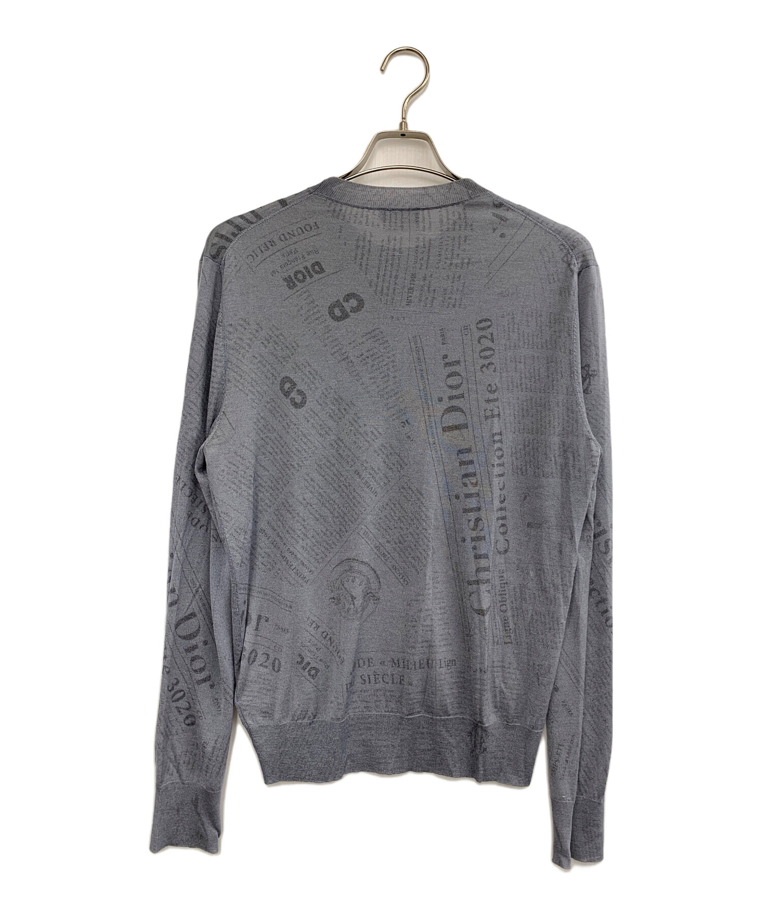 Christian Dior ニット・セーター XS グレー 【古着】【中古】【送料無料】 中古・古着通販】Dior (ディオール) ニット グレー サイズ:S｜ブランド