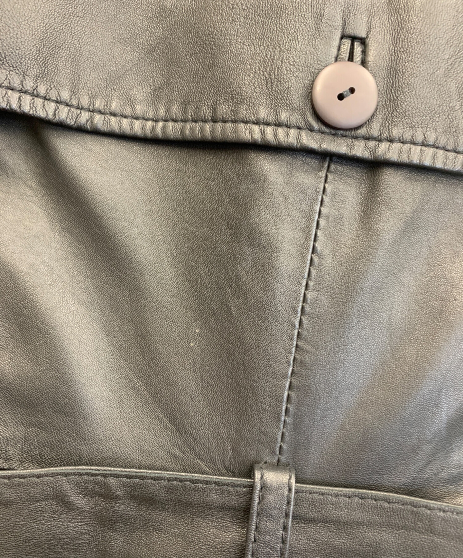 中古・古着通販】VERA PELLE (ベラペレ) レザーコート ブラック サイズ