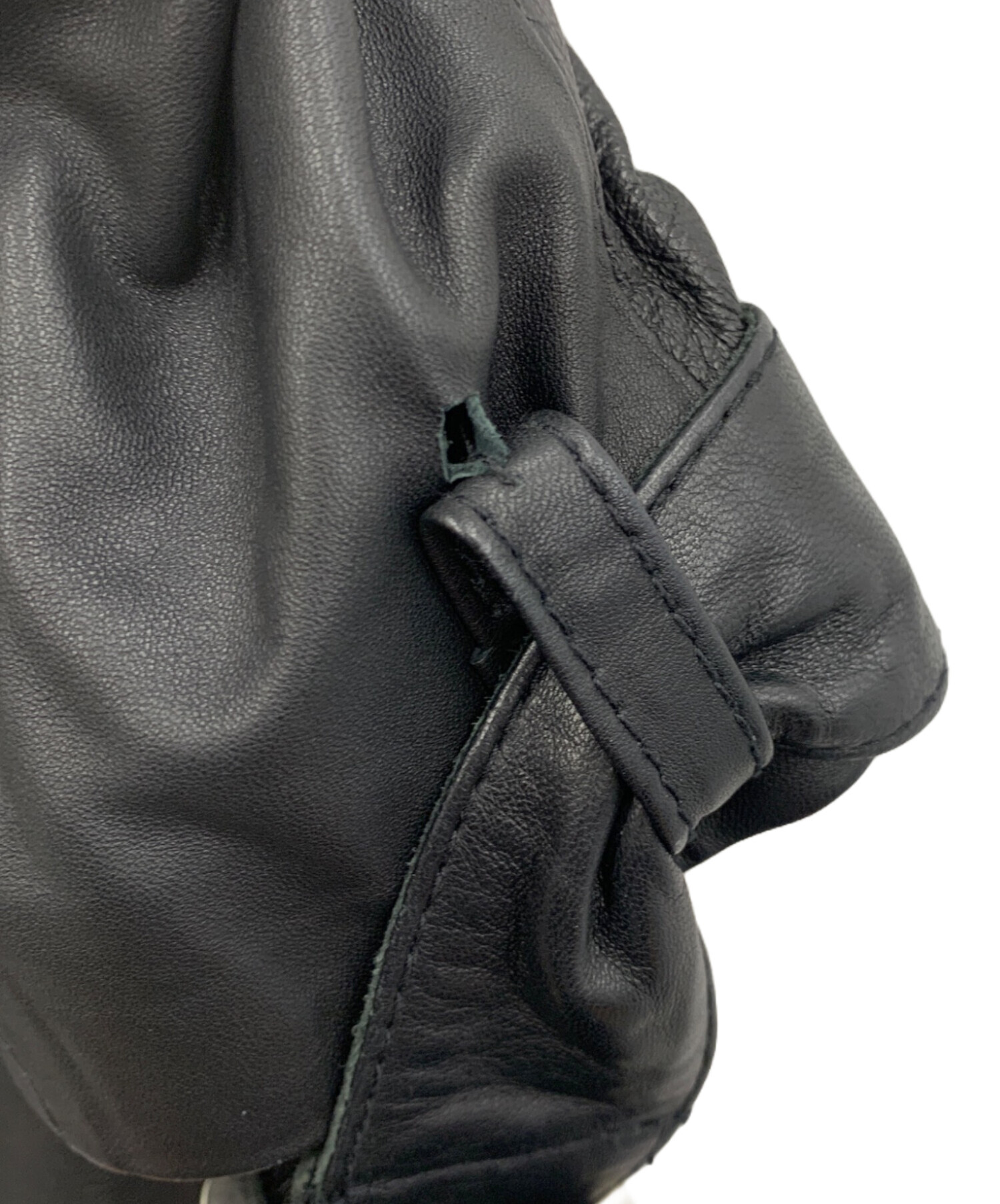 VERA PELLE / ベラペレ/コート/M/レザー/BLK/無地/リアルレザー/ブラック/ベルト付 中古・古着通販】VERA PELLE (ベラペレ) レザーコート ブラック サイズ