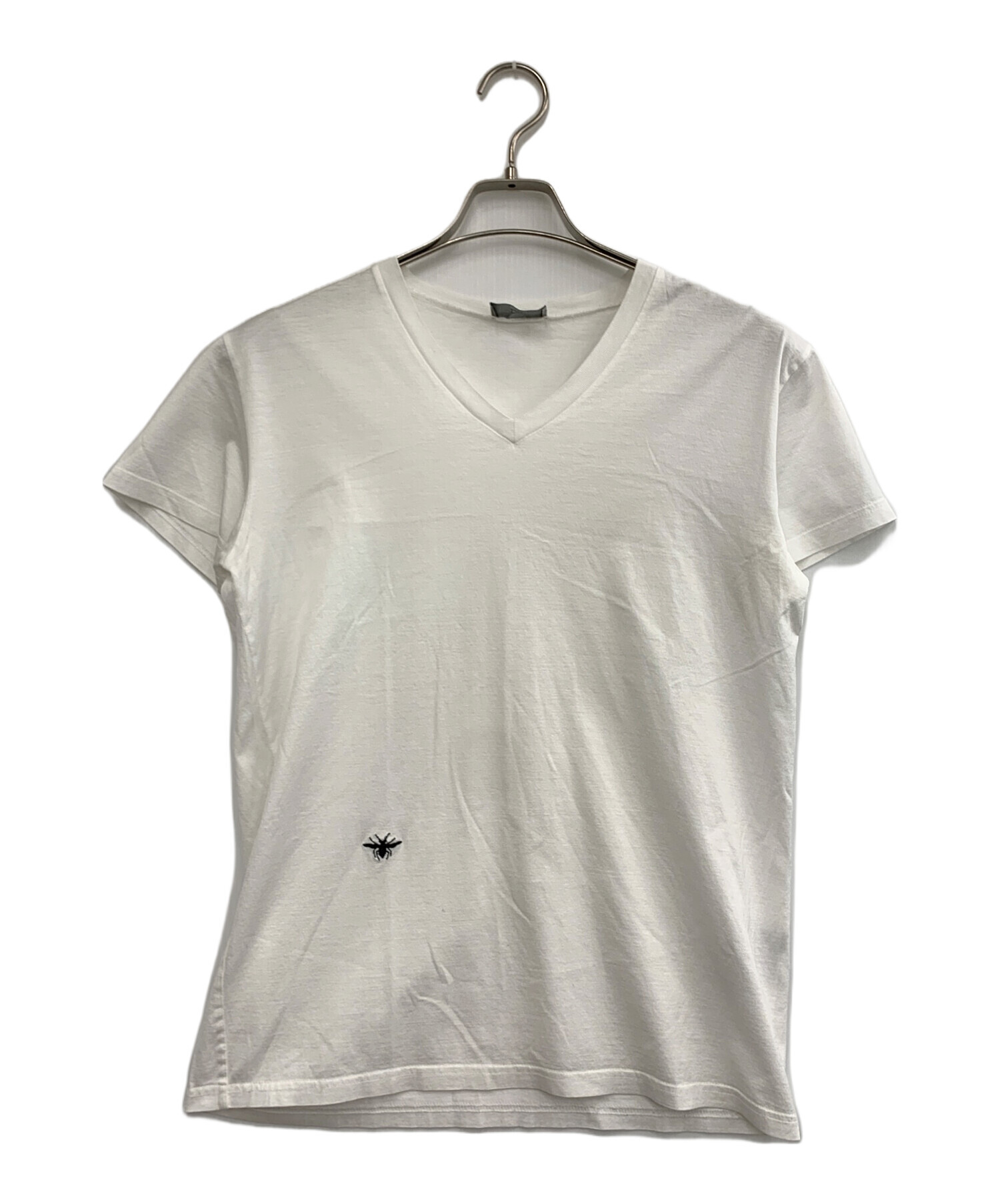 中古・古着通販】Dior (ディオール) Bee刺繍VネックTシャツ ホワイト 