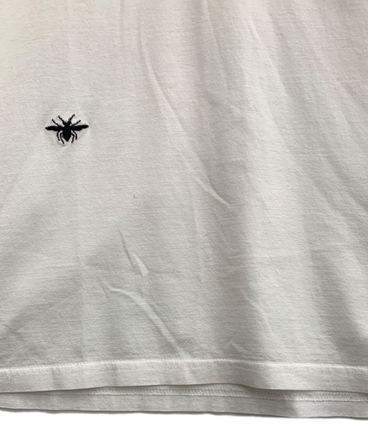 中古・古着通販】Dior (ディオール) Bee刺繍VネックTシャツ ホワイト 