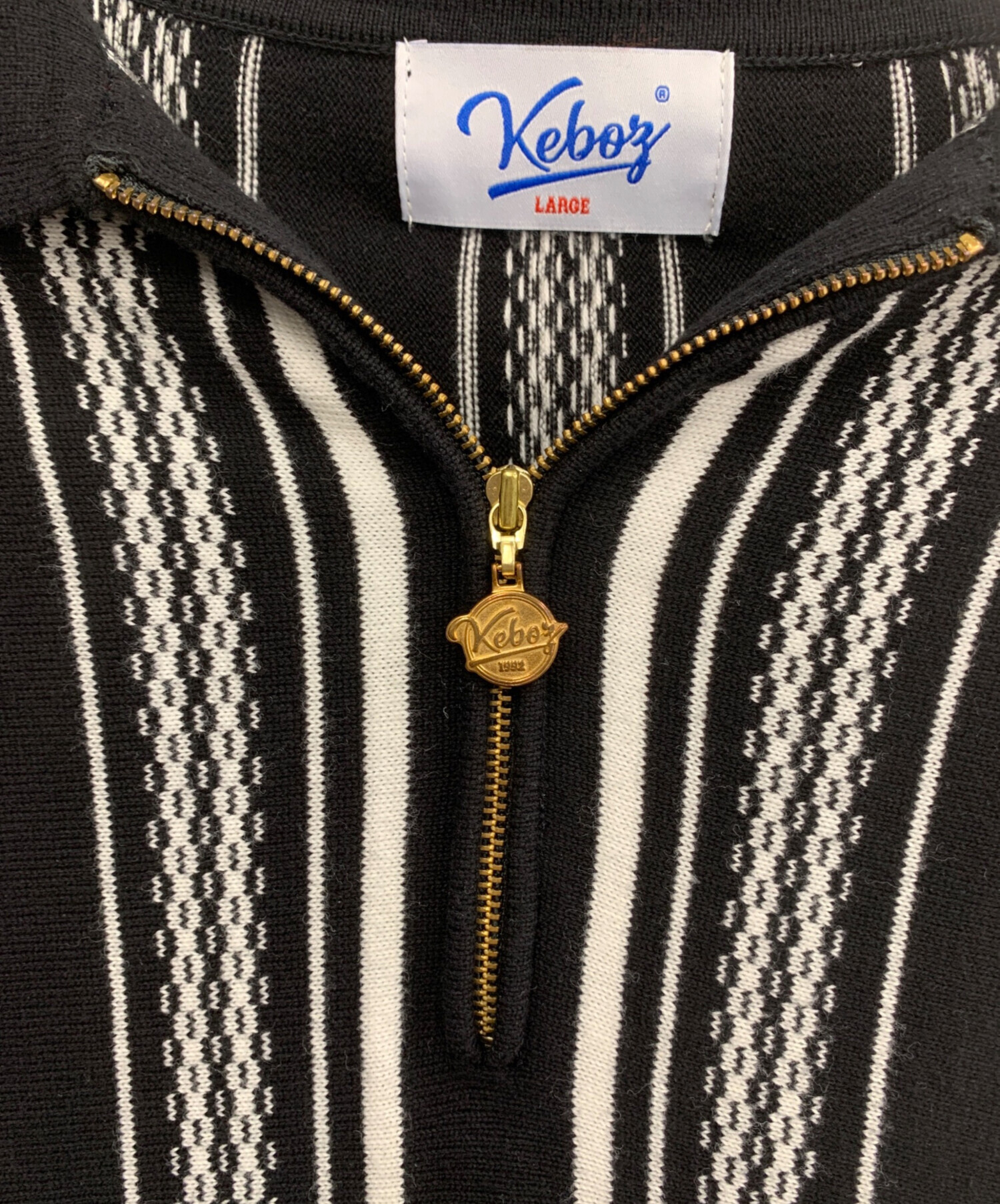 中古・古着通販】KEBOZ (ケボズ) 半袖ニットポロシャツ ホワイト