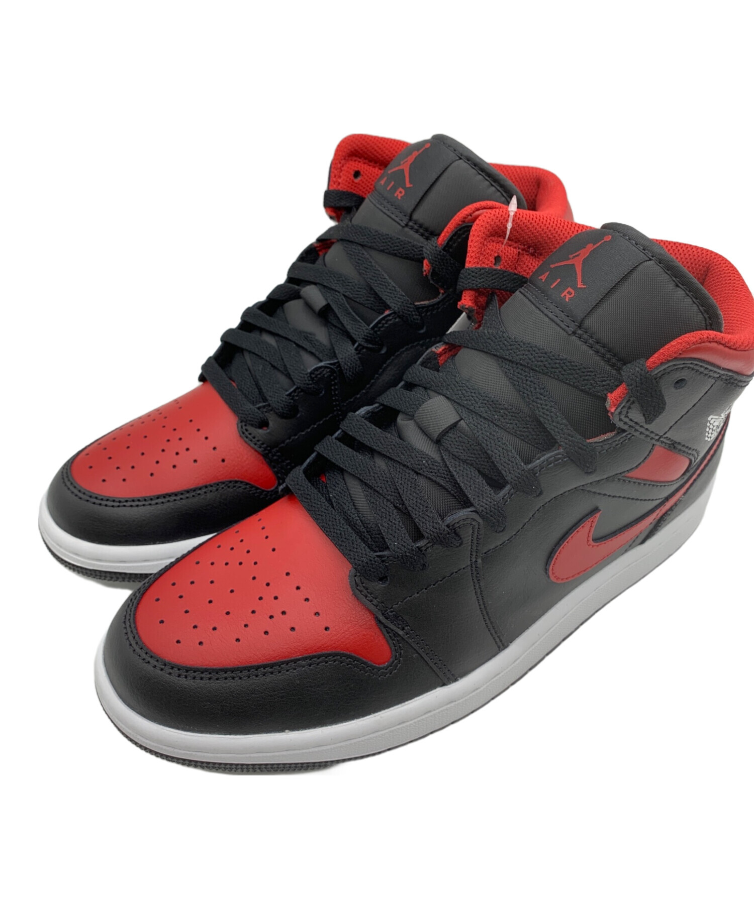 中古・古着通販】NIKE (ナイキ) AIR JORDAN 1 MID ブラック×レッド 