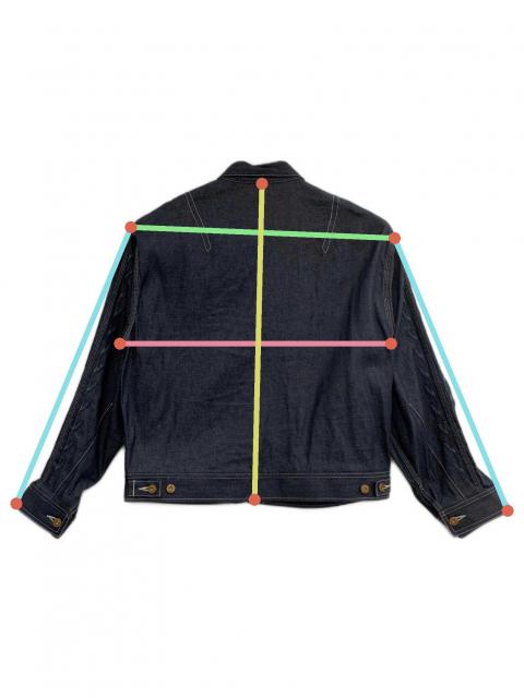 中古・古着通販】KYOU (キョウ) デニムジップジャケット ネイビー