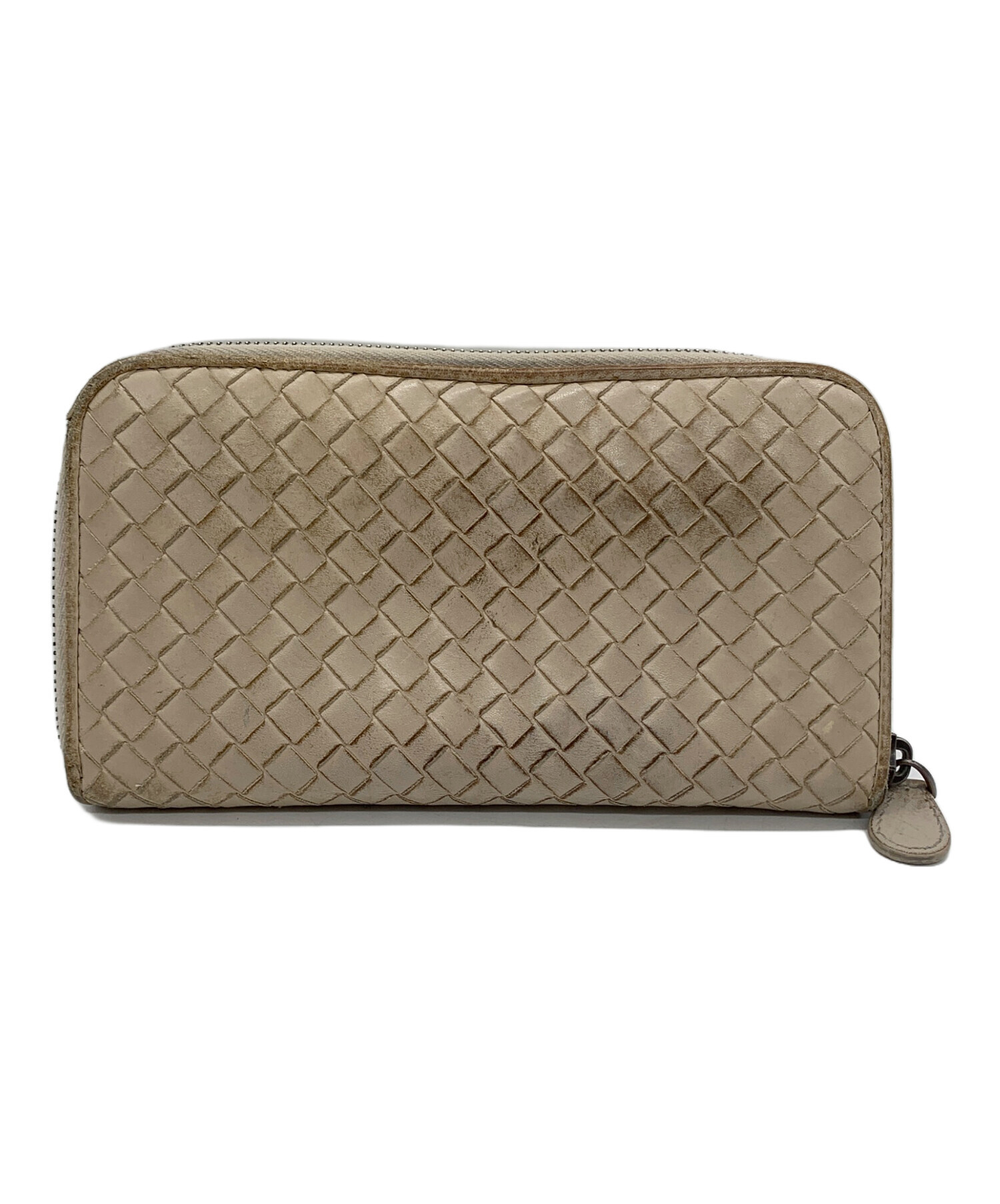 中古・古着通販】BOTTEGA VENETA (ボッテガベネタ) 長財布 ベージュ 
