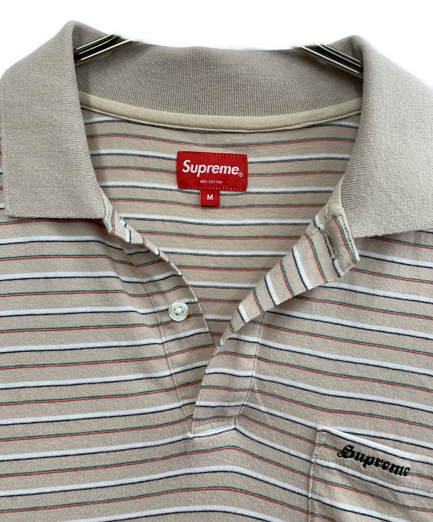 中古・古着通販】SUPREME (シュプリーム) 半袖ポロシャツ ベージュ