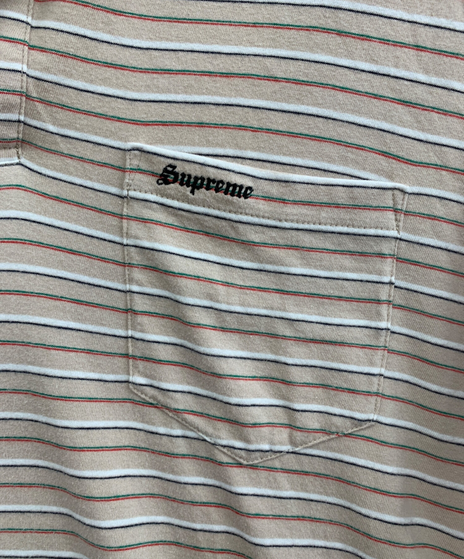 中古・古着通販】SUPREME (シュプリーム) 半袖ポロシャツ ベージュ