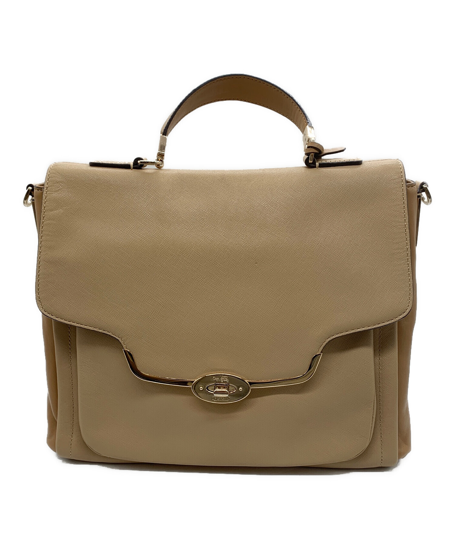 中古・古着通販】COACH (コーチ) 2WAYショルダーバッグ ベージュ
