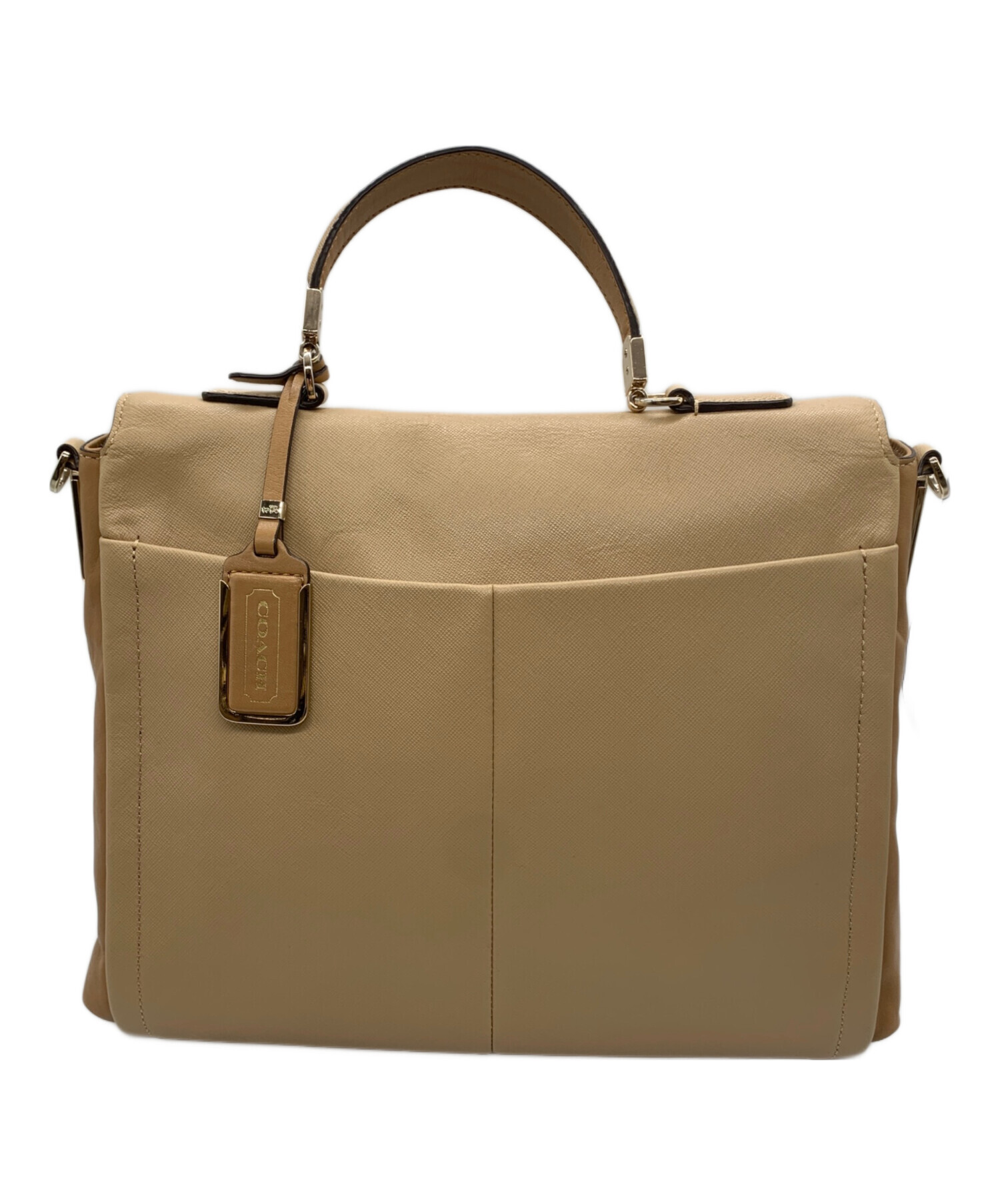 中古・古着通販】COACH (コーチ) 2WAYショルダーバッグ ベージュ