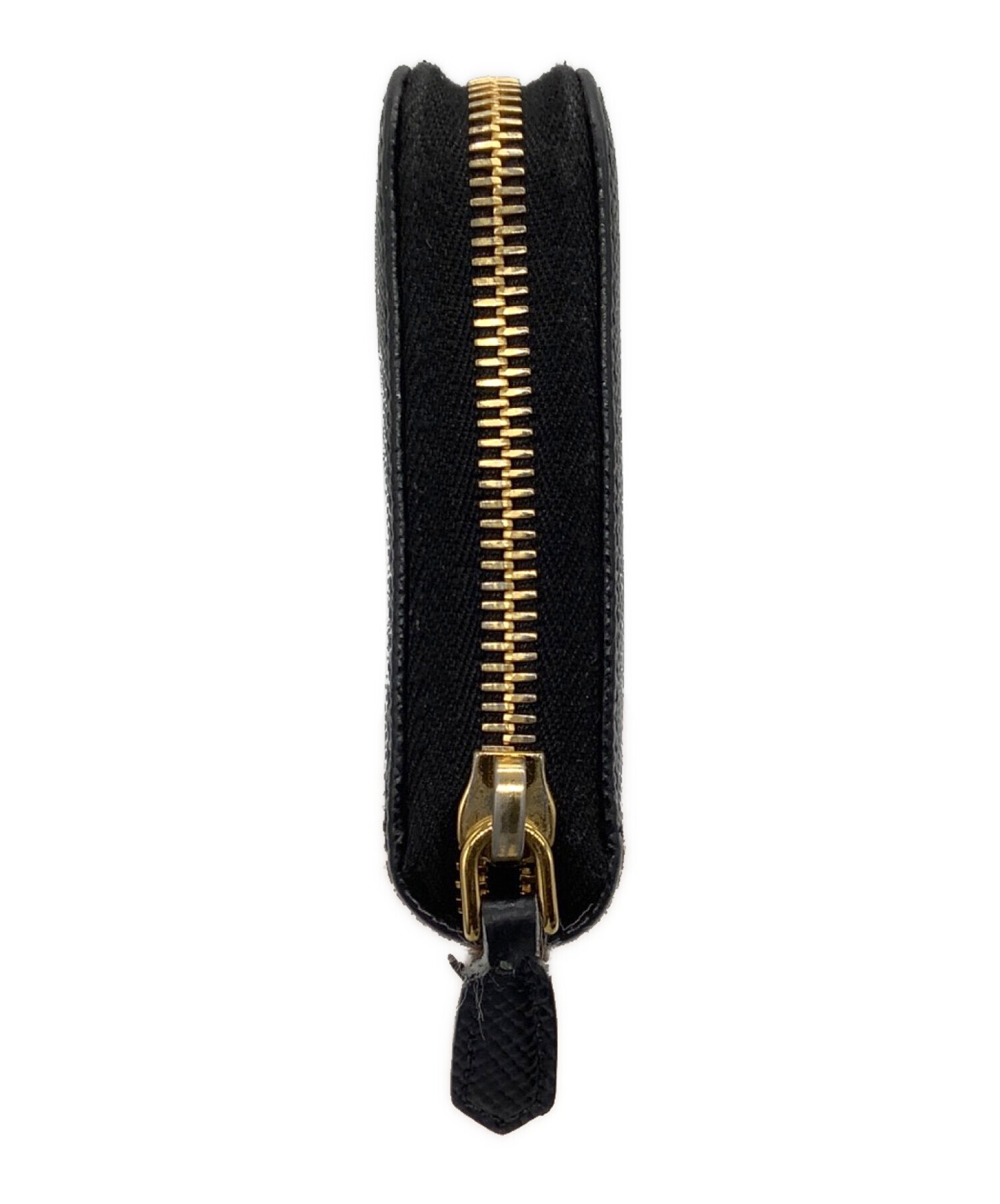 中古・古着通販】PRADA (プラダ) ラウンドファスナー長財布 ブラック