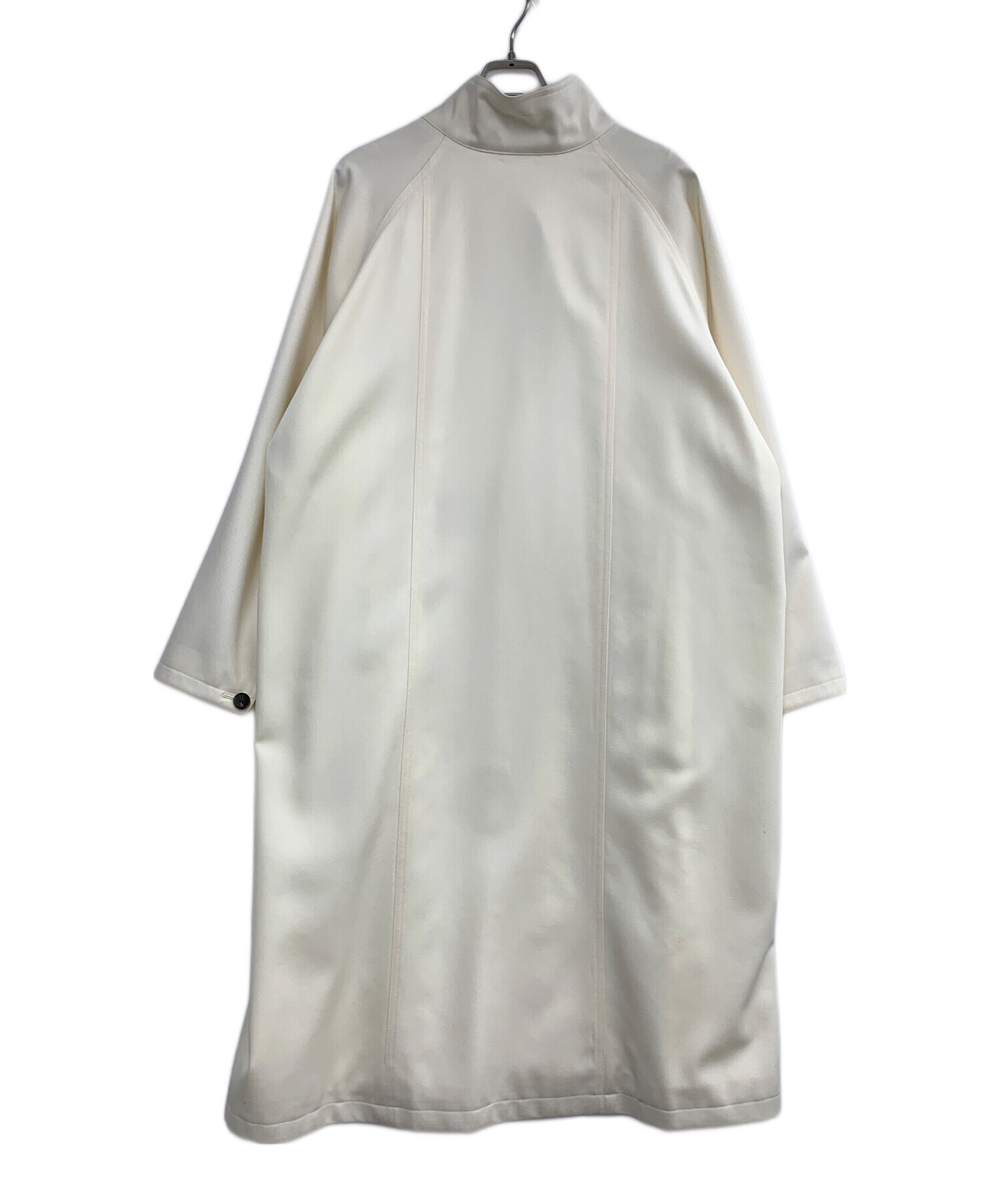 Caban ウールギャバジン スタンドカラーコート ホワイト　M 中古・古着通販】CABAN (キャバン) ウールギャバジンスタンドカラー