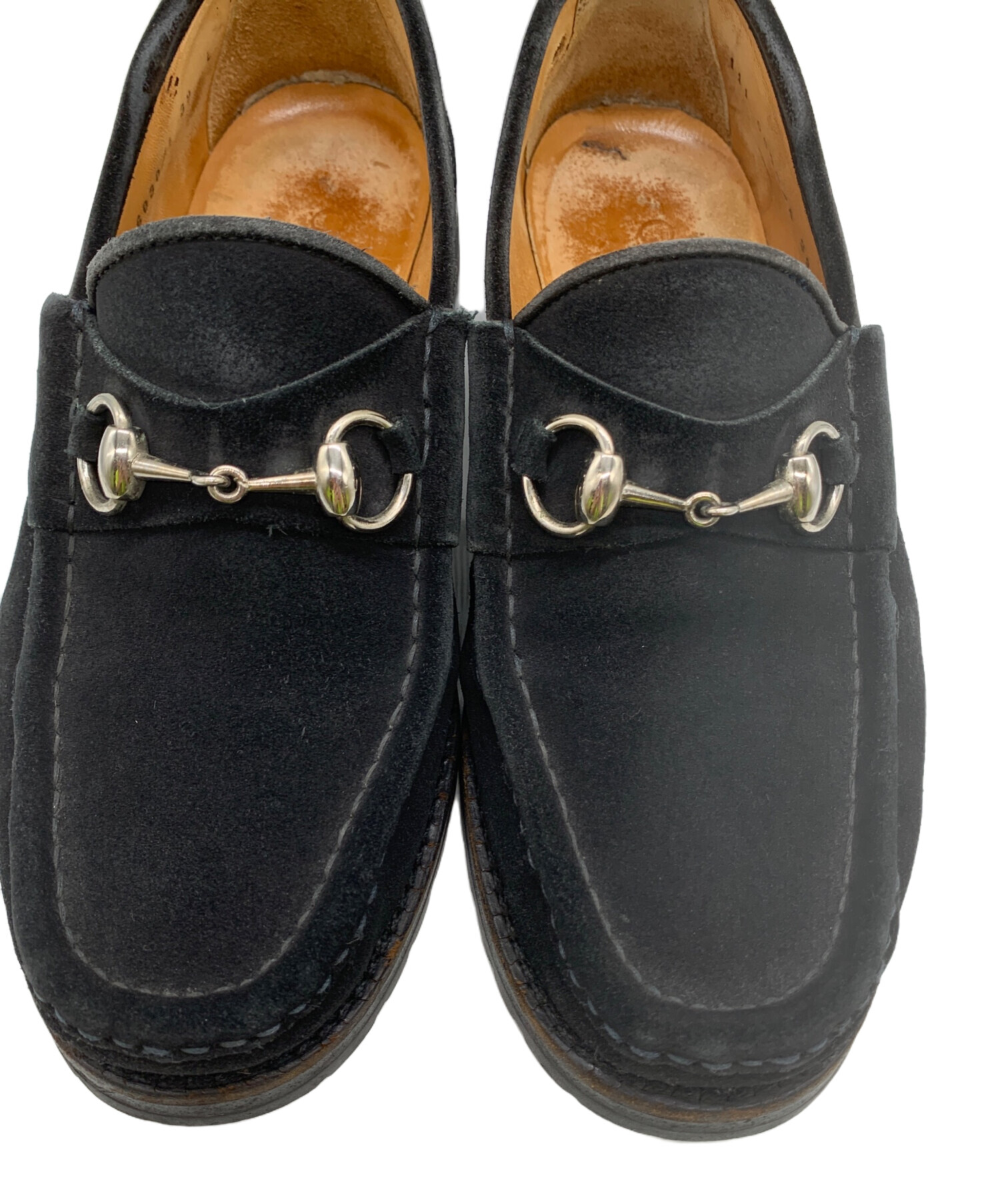 中古・古着通販】GUCCI (グッチ) ホースビットローファー ブラック