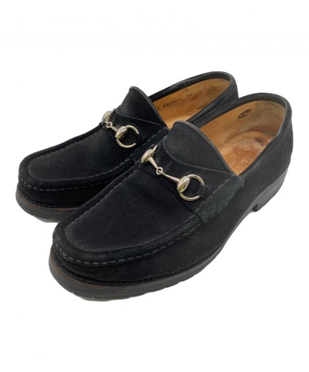中古・古着通販】GUCCI (グッチ) ホースビットローファー ブラック