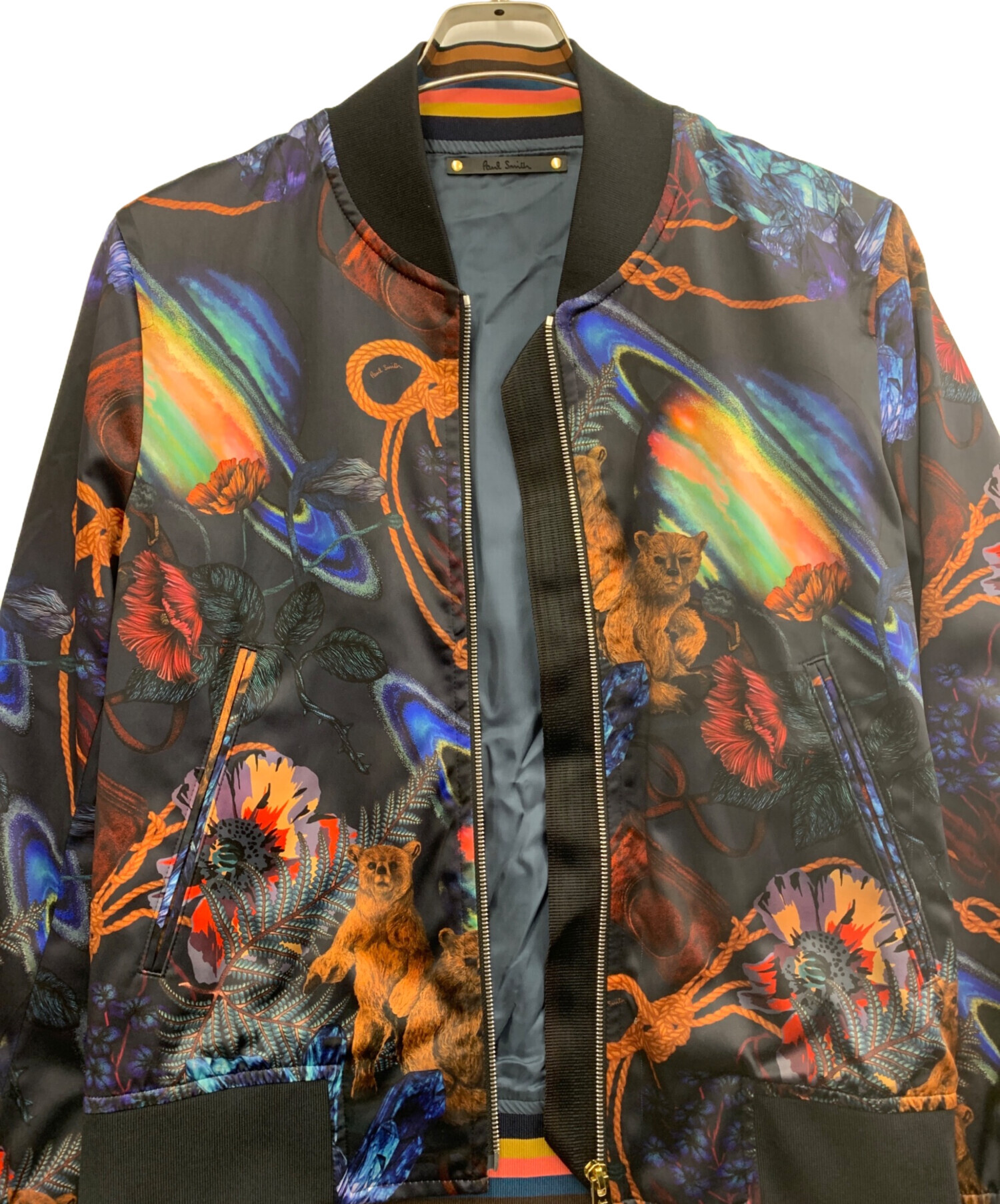 中古・古着通販】PAUL SMITH (ポールスミス) 総柄ブルゾン ブラック