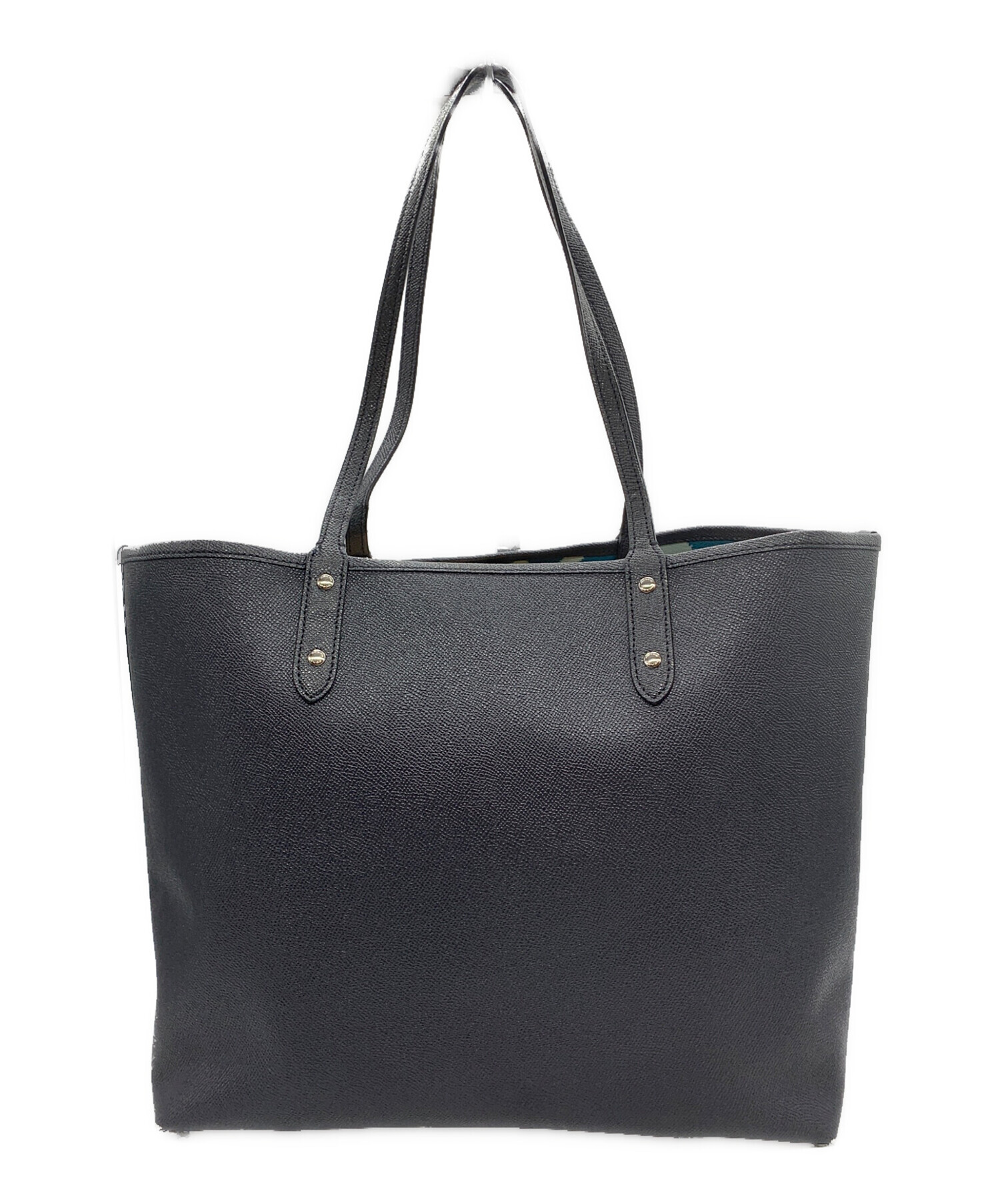 【専用】コーチ　リバーシブルトートバッグ 中古・古着通販】COACH (コーチ) リバーシブルトートバッグ ネイビー