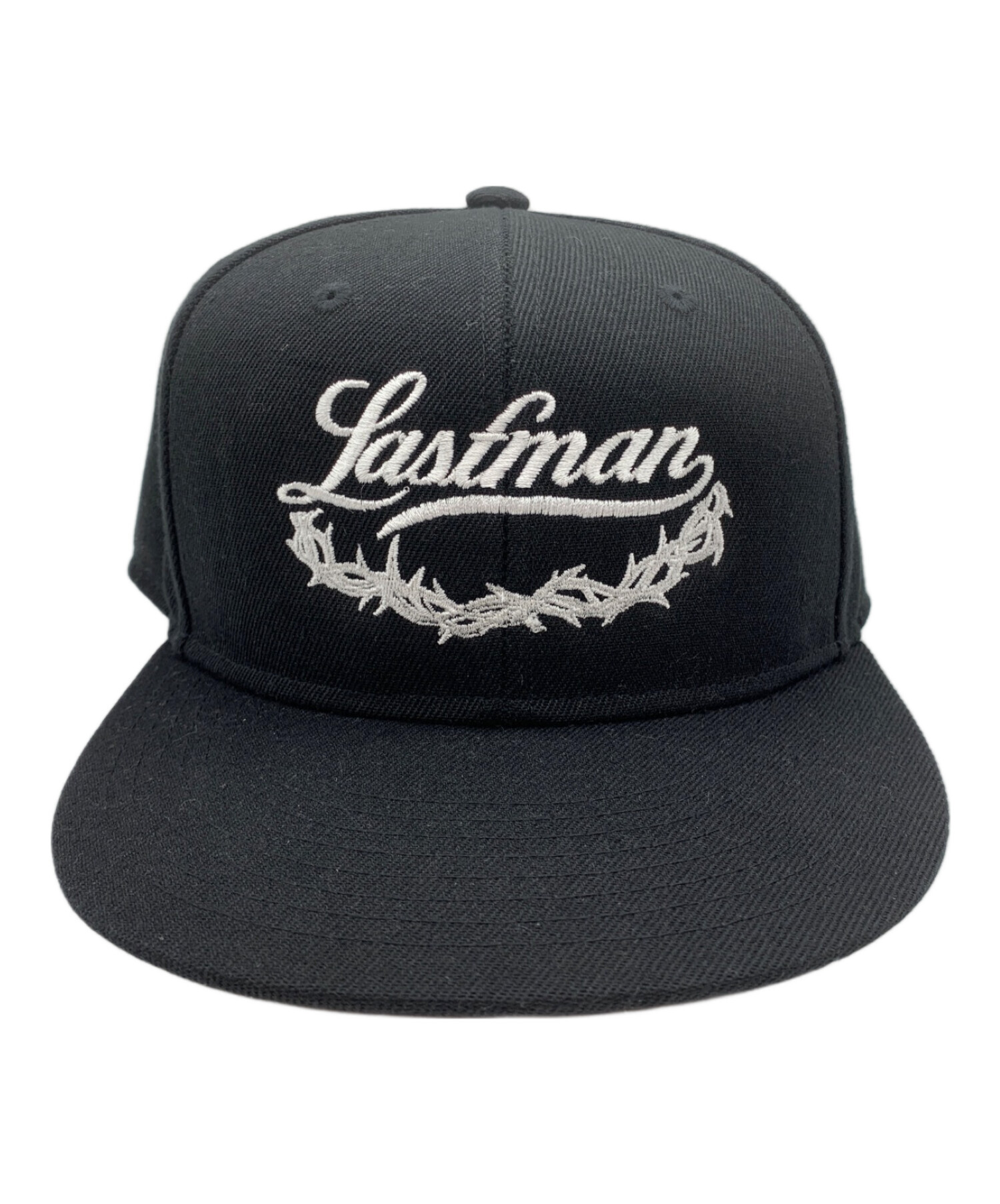 LASTMAN CAP ラストマンロゴ キャップ 帽子 BLACK ブラック 中古・古着通販】LASTMAN (ラストマン) キャップ ブラック｜ブランド