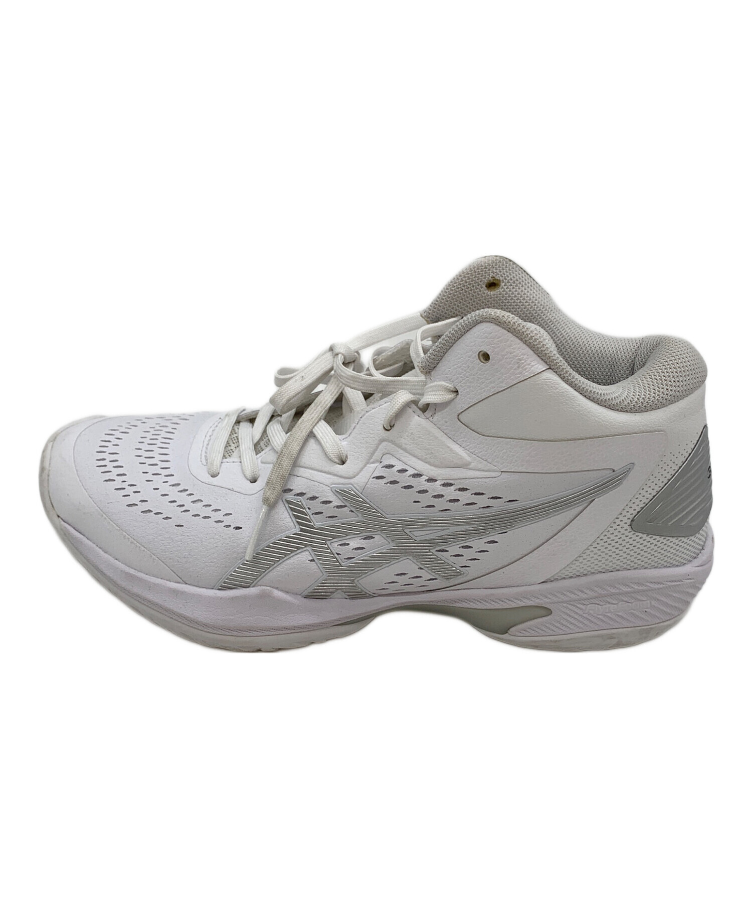 匿名発送　新品タグ付き　asics バスケットボールシューズ ホワイト/グレー 中古・古着通販】asics (アシックス) バスケットボールシューズ