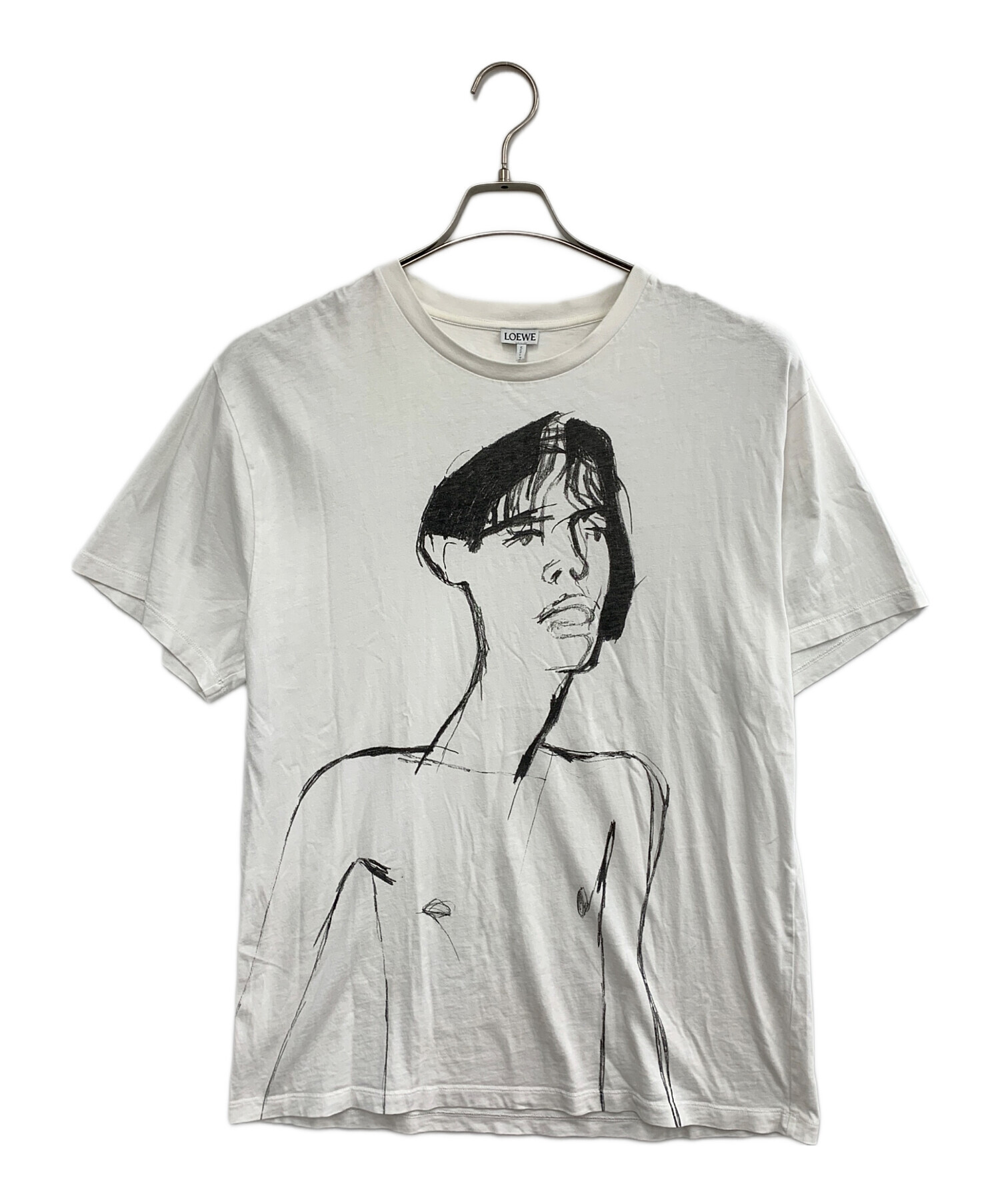中古・古着通販】LOEWE (ロエベ) 半袖Tシャツ ホワイト サイズ:L 