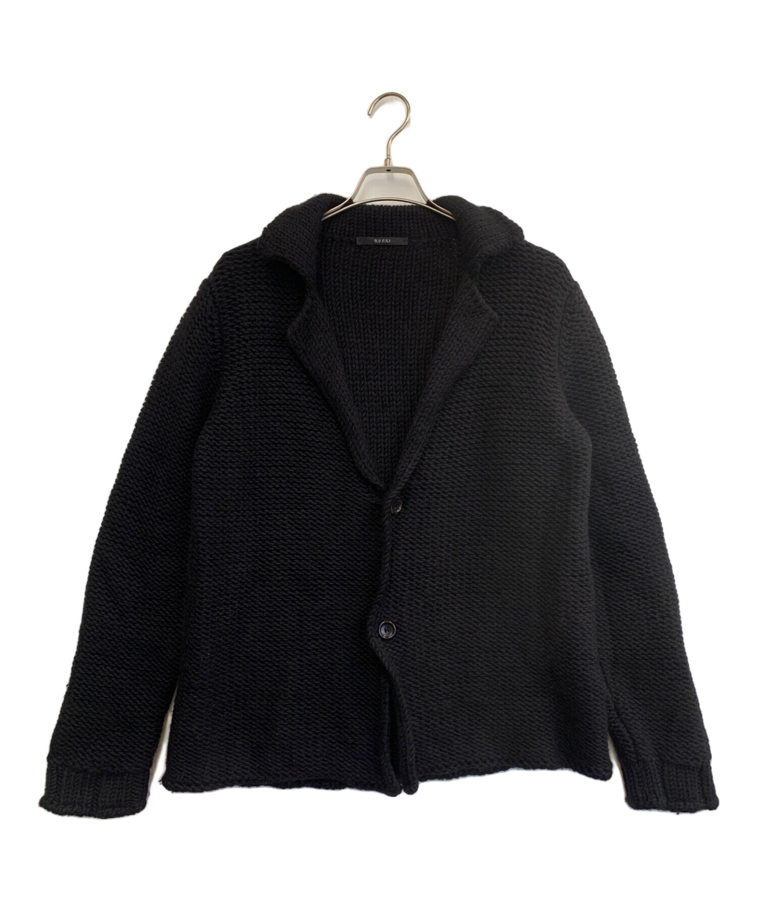 中古・古着通販】GUCCI (グッチ) ニットカーディガン ブラック サイズ