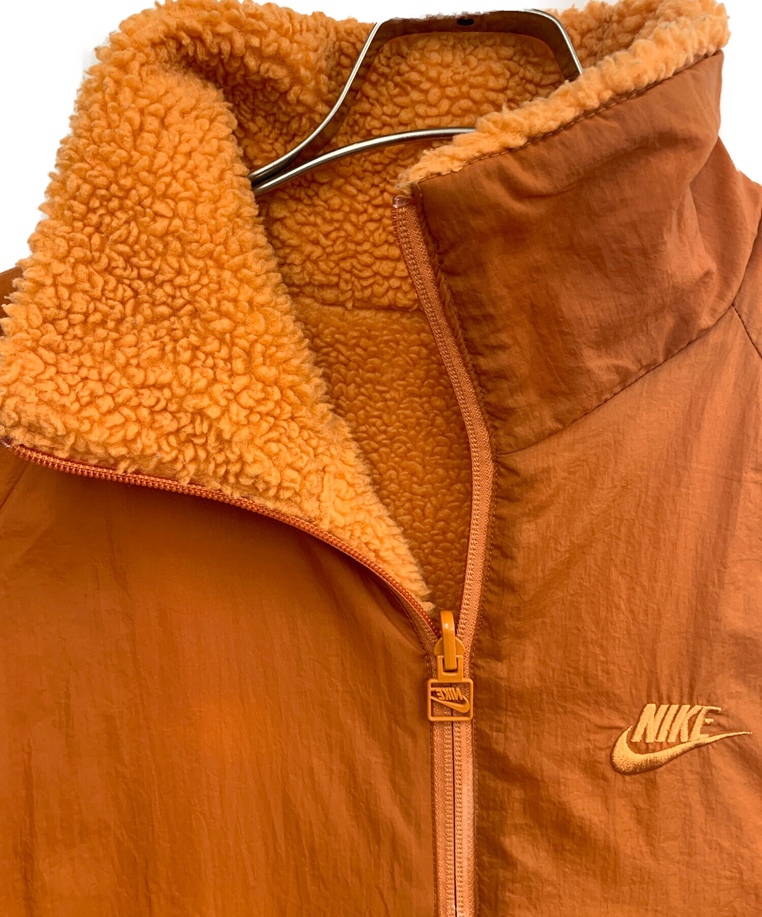 中古・古着通販】NIKE (ナイキ) リバーシブルボアジャケット オレンジ