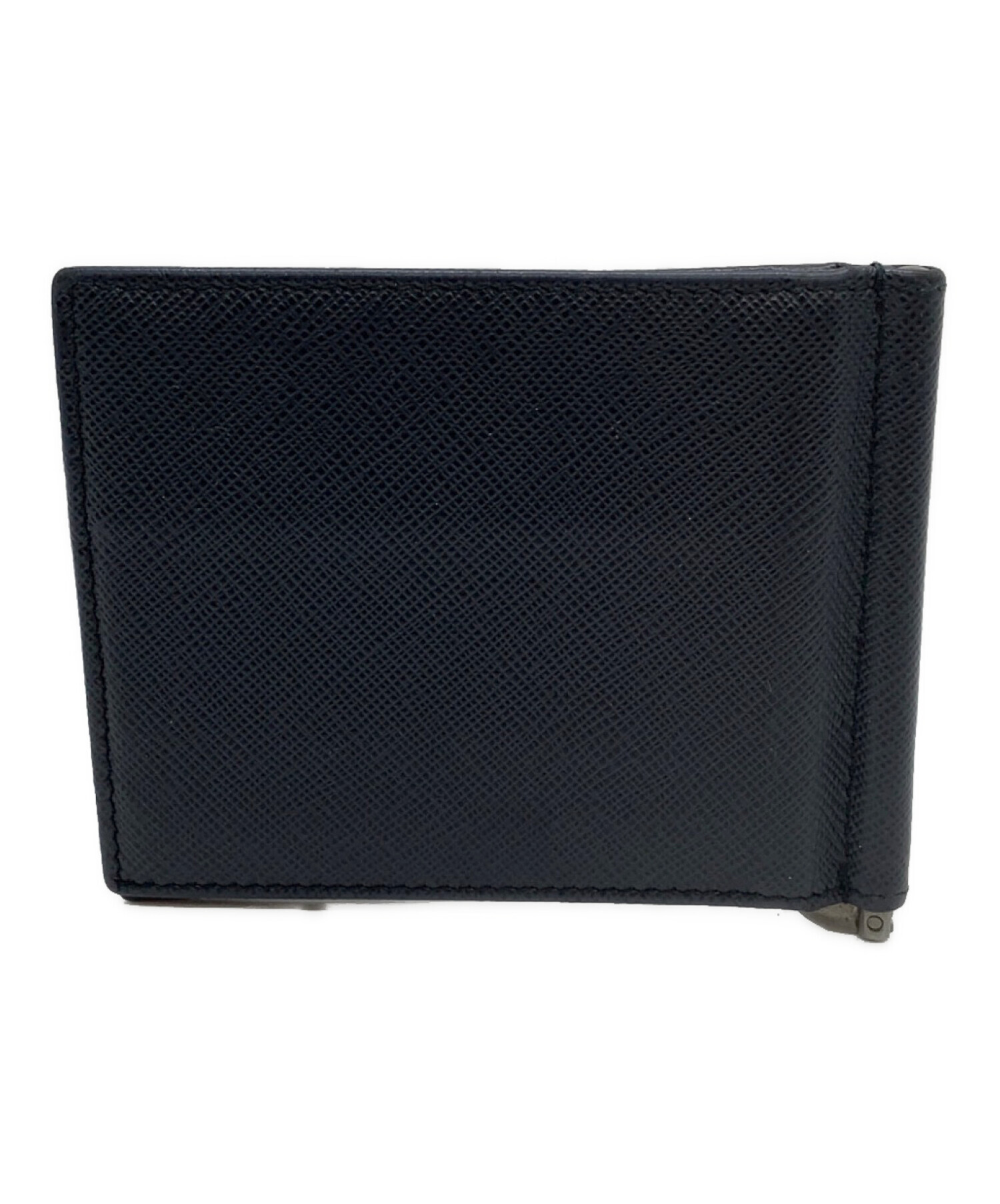 美品 PRADA プラダ 二つ折り マネークリップ サフィアーノレザー ブラック 楽天市場】【財布】PRADA プラダ マネークリップ式 2つ折 札入れ