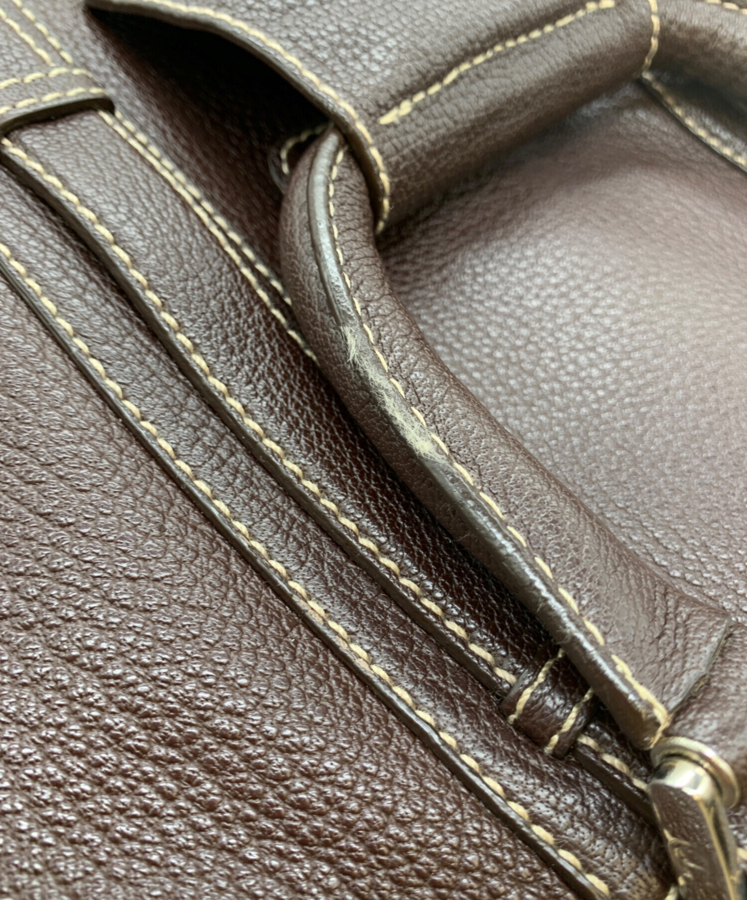 エティエンヌアイグナーAIGNERグローブレザーブリーフケースビジネスバッグ茶 アイグナーAIGNER◇ヴィンテージレザーバッグ ビジネスバッグ