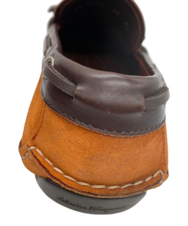 サルヴァトーレ　フェラガモ　デッキシューズ 中古・古着通販】Ferragamo (フェラガモ) デッキシューズ ブラウン